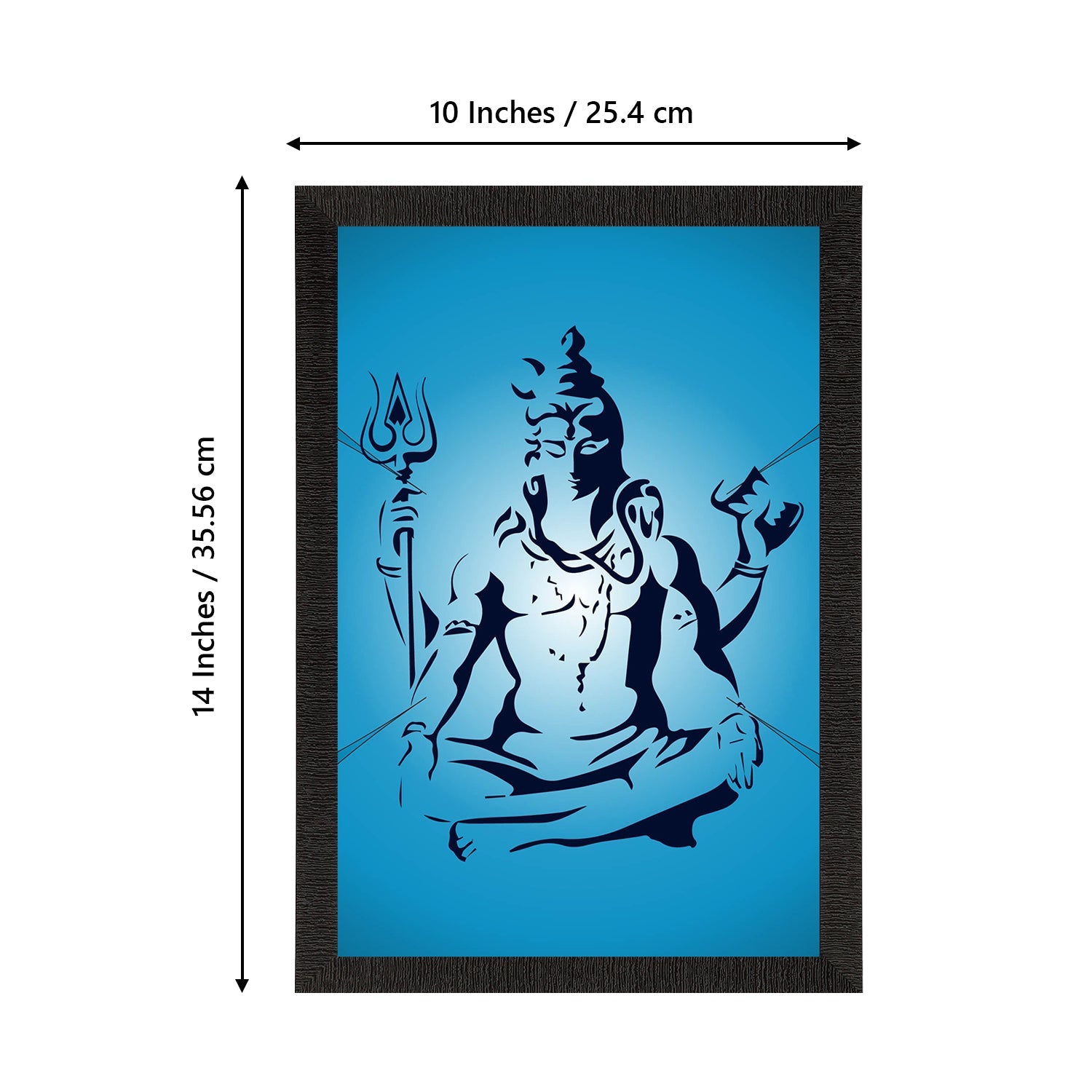 Lord Shiva Painting Digital Printed Religious Wall Art Kafalo