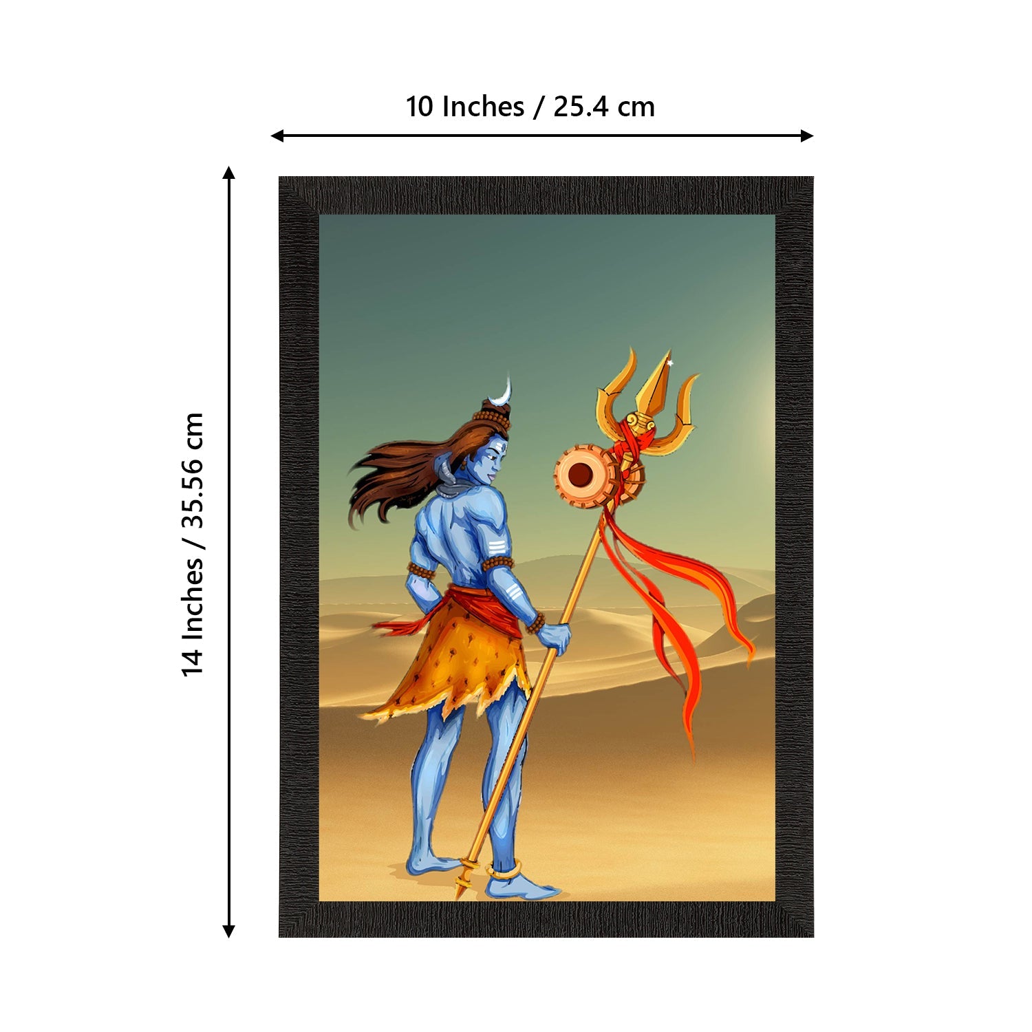 Lord Shiva Painting Digital Printed Religious Wall Art Kafalo