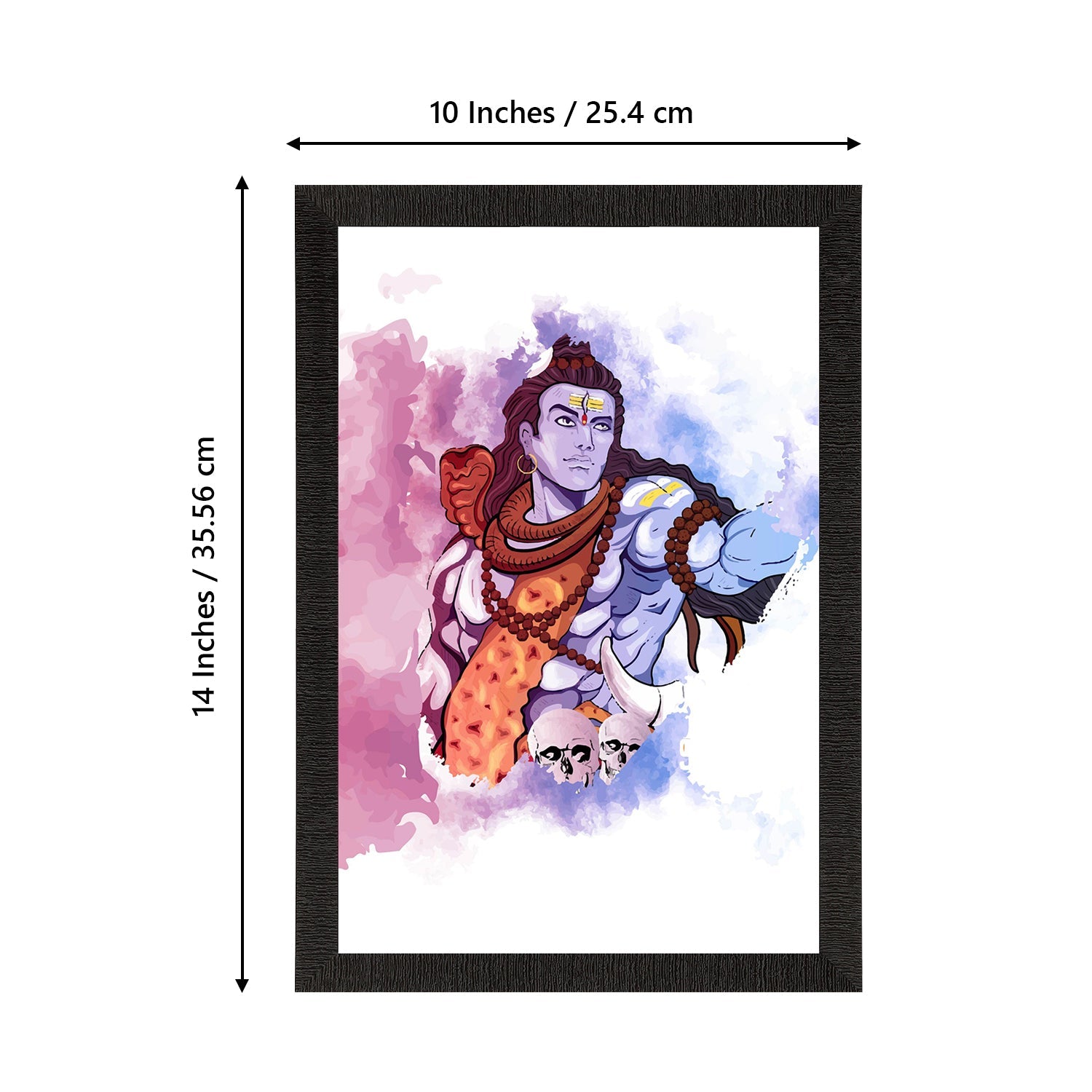 Lord Shiva Painting Digital Printed Religious Wall Art Kafalo