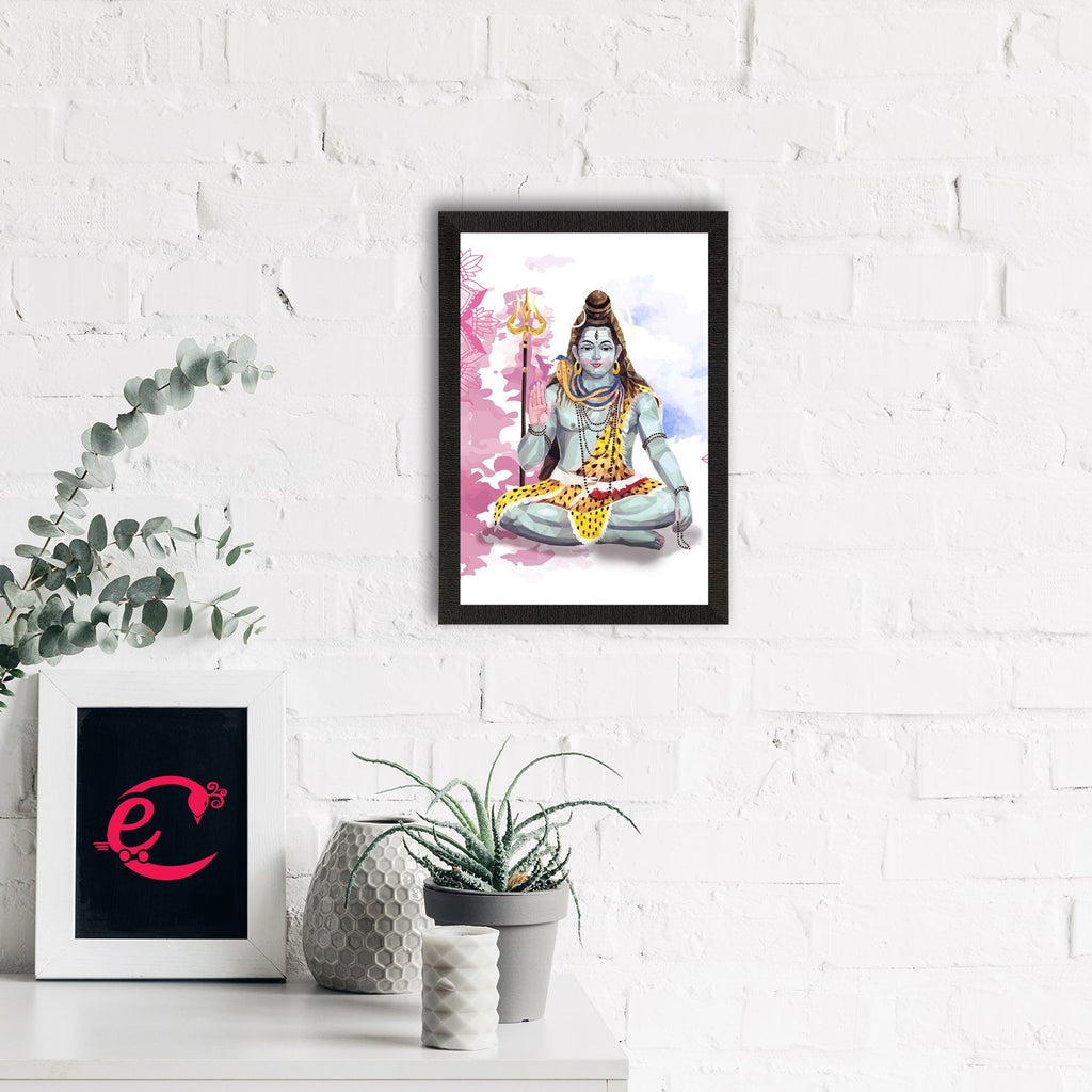 Lord Shiva Painting Digital Printed Religious Wall Art Kafalo