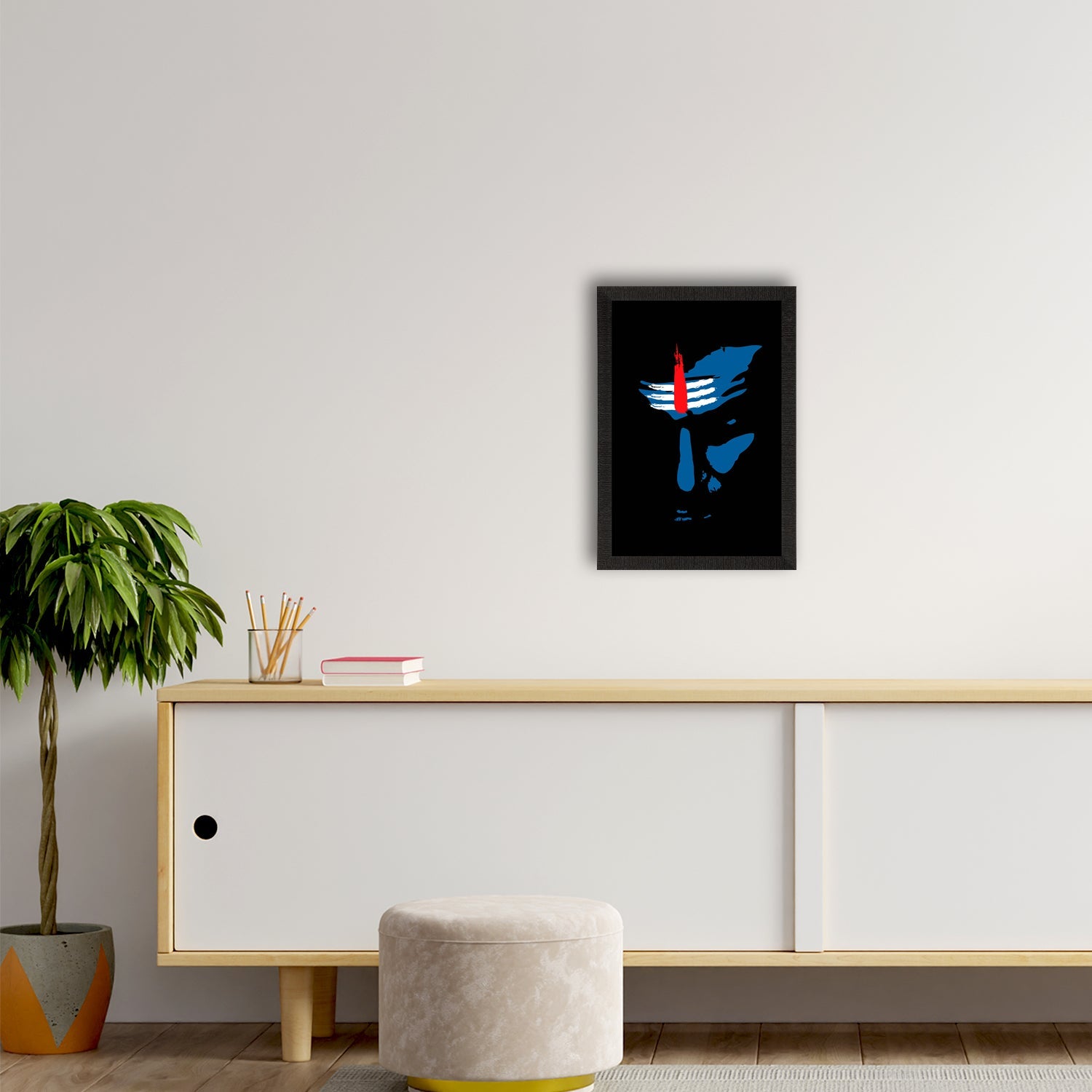 Lord Shiva Painting Digital Printed Religious Wall Art Kafalo