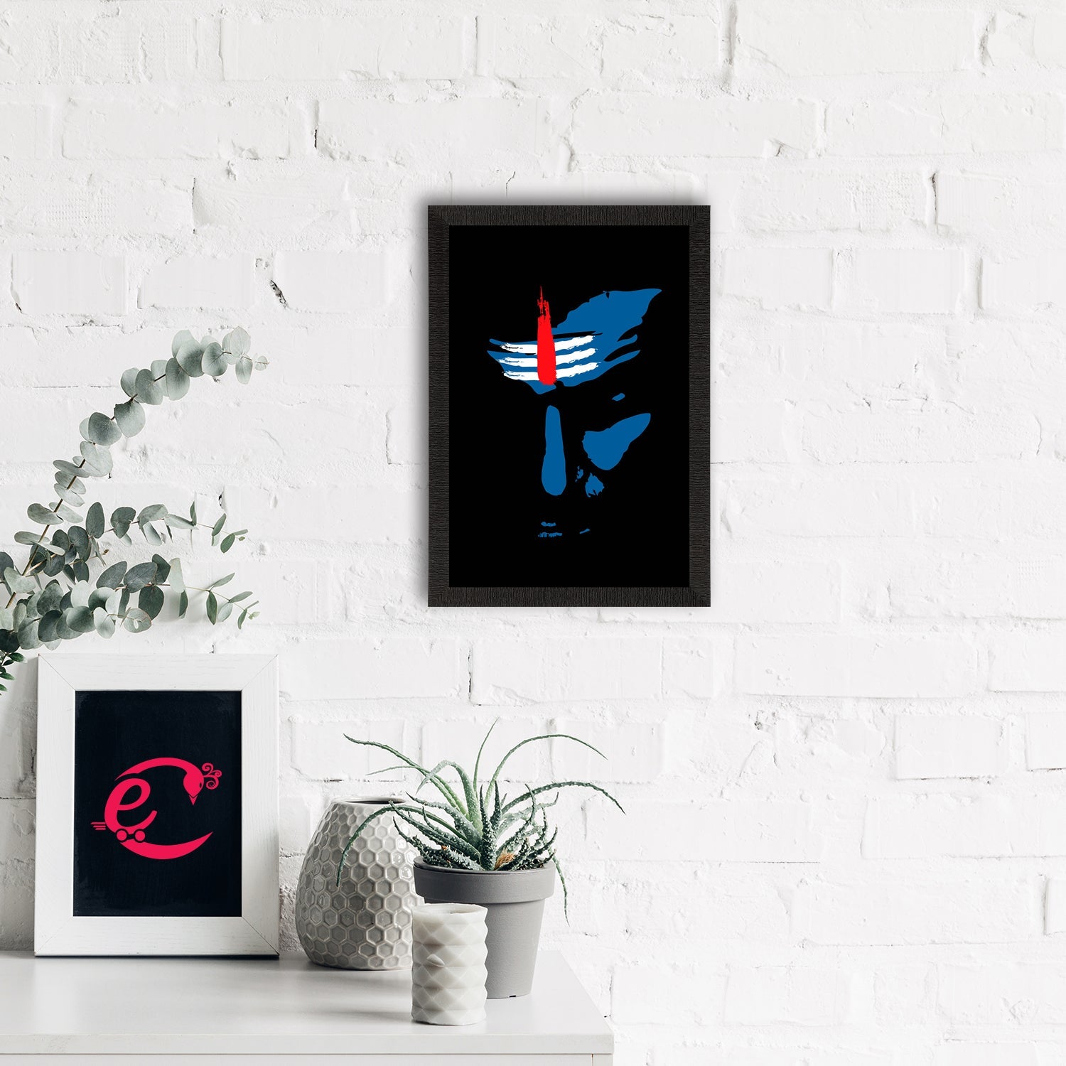 Lord Shiva Painting Digital Printed Religious Wall Art Kafalo