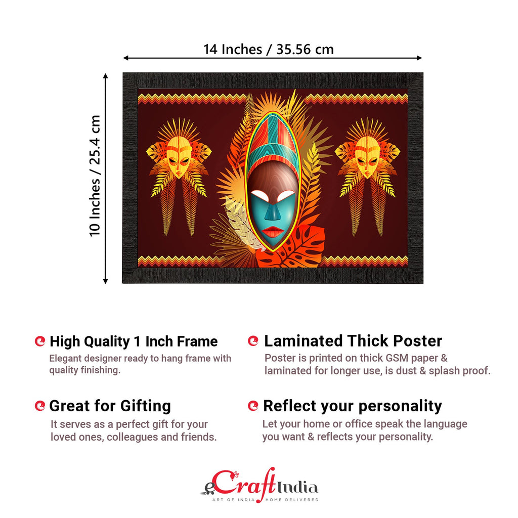 Tribal Theme Satin Matt Texture UV Art Painting Kafalo