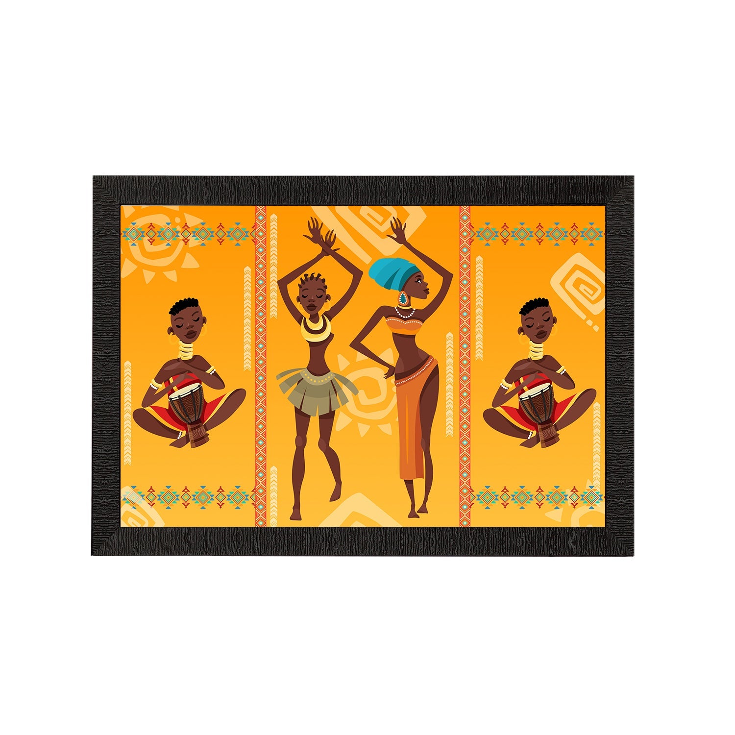 Tribal Theme Satin Matt Texture UV Art Painting Kafalo