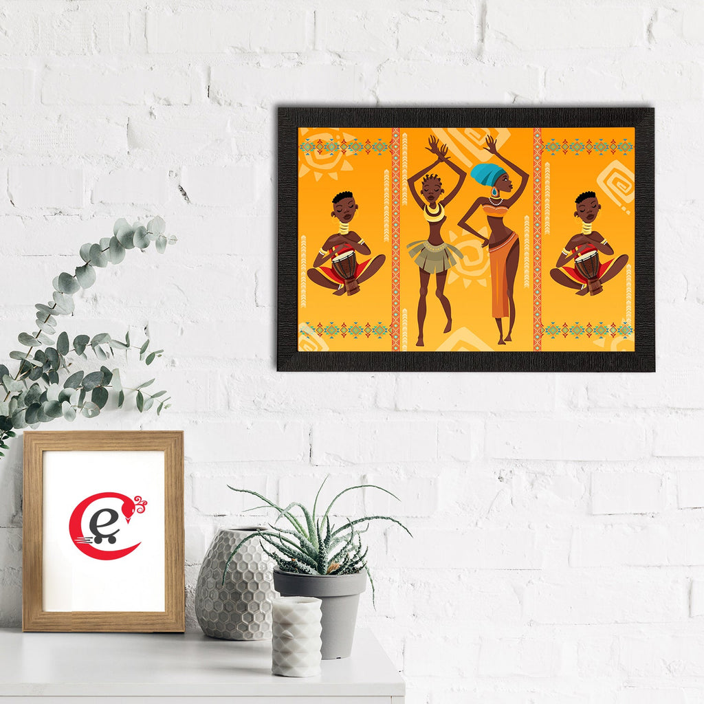Tribal Theme Satin Matt Texture UV Art Painting Kafalo