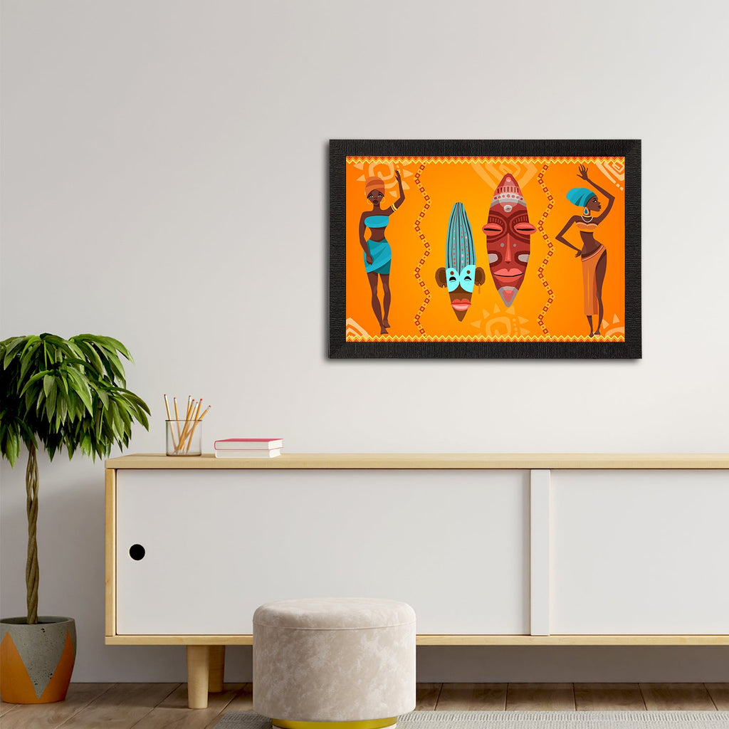Tribal Theme Satin Matt Texture UV Art Painting Kafalo