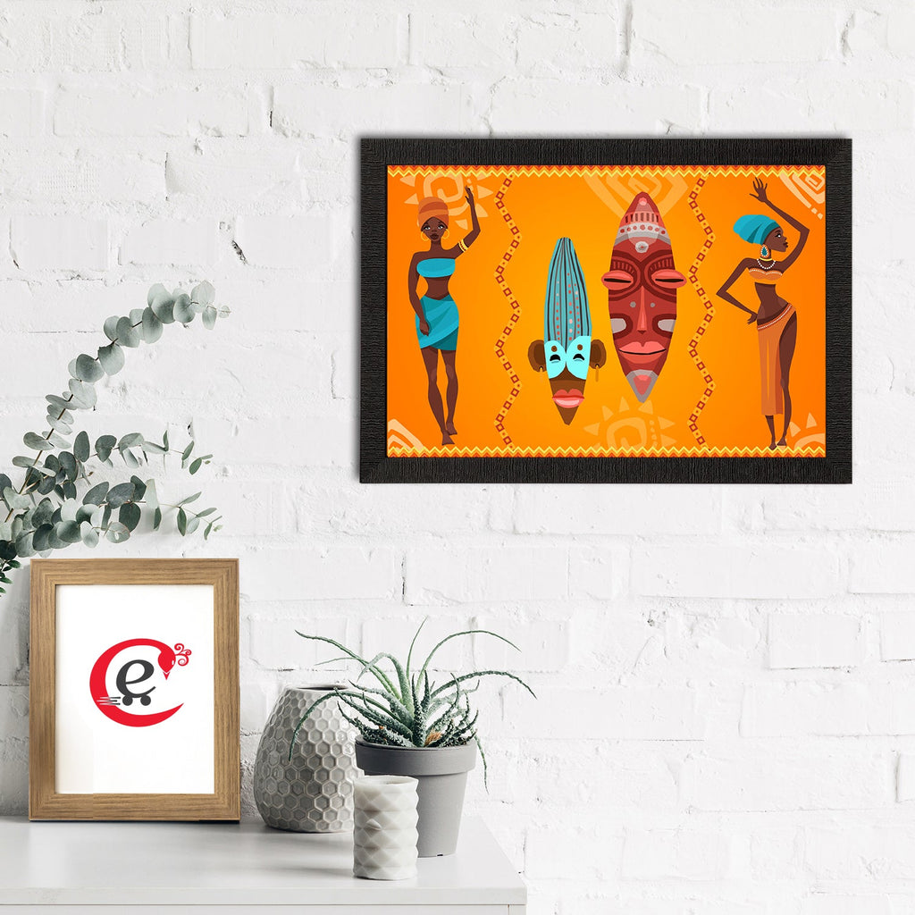 Tribal Theme Satin Matt Texture UV Art Painting Kafalo