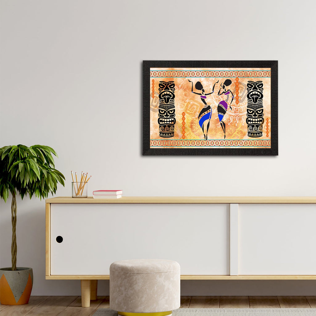 Tribal Theme Satin Matt Texture UV Art Painting Kafalo