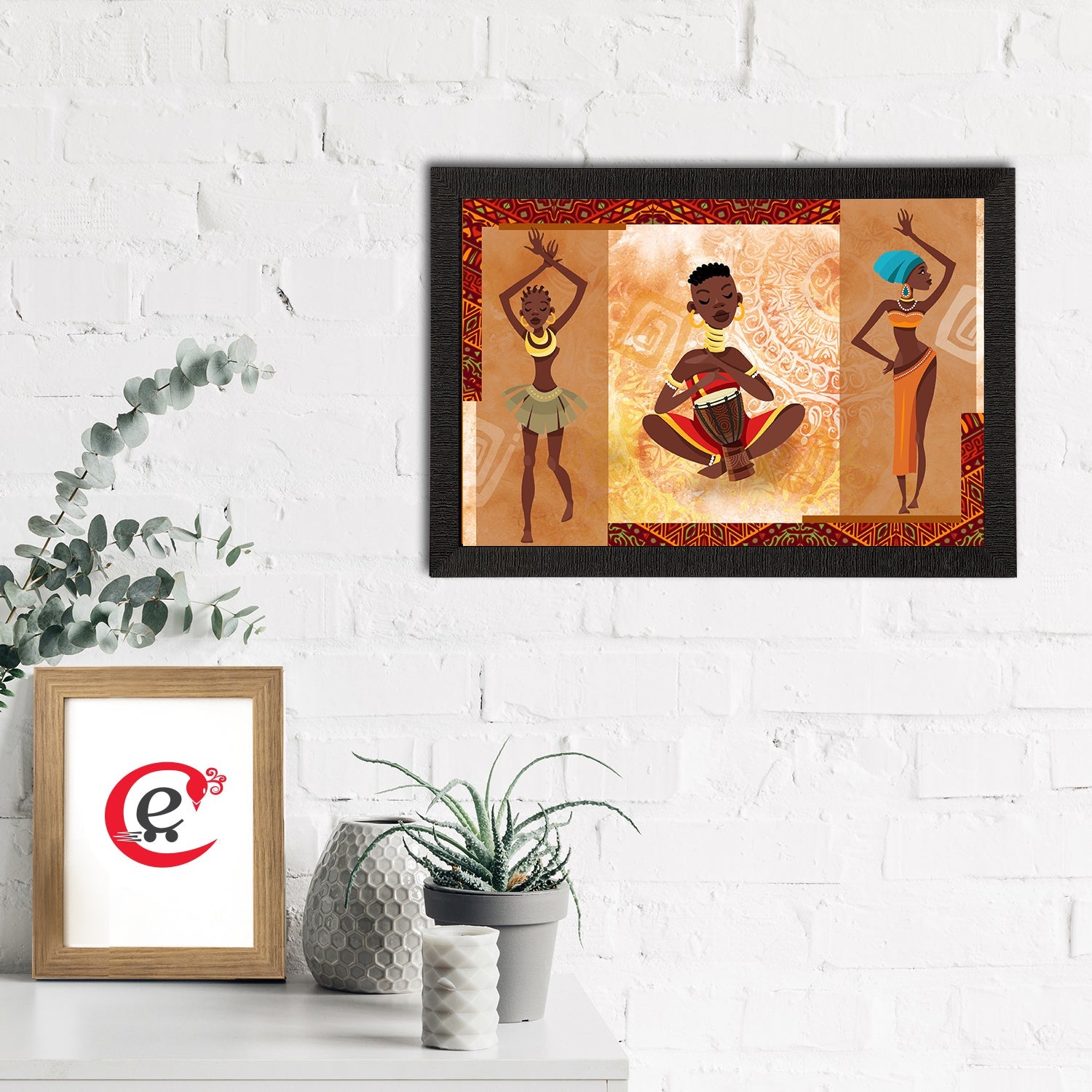 Tribal Theme Satin Matt Texture UV Art Painting Kafalo