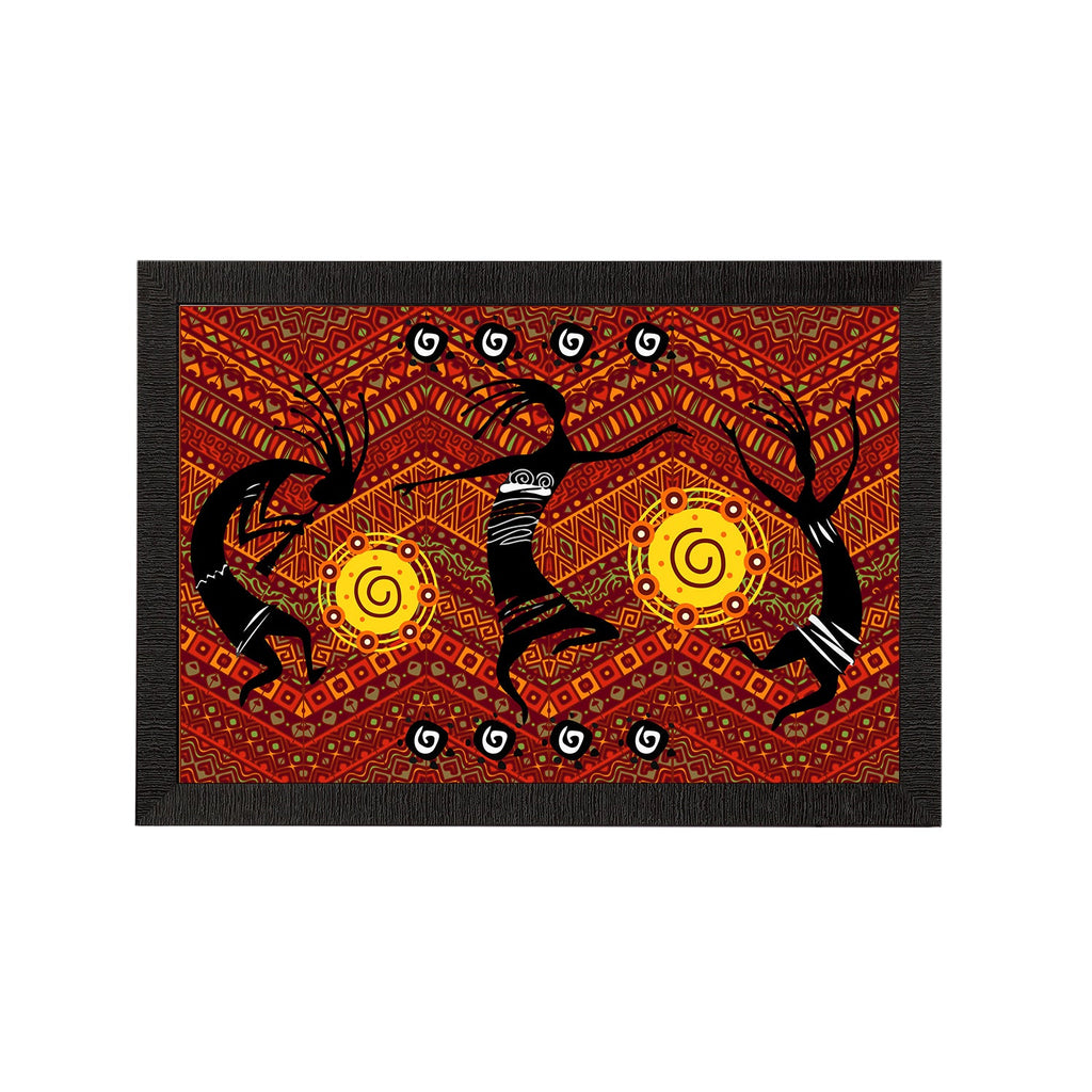 Tribal Theme Satin Matt Texture UV Art Painting Kafalo