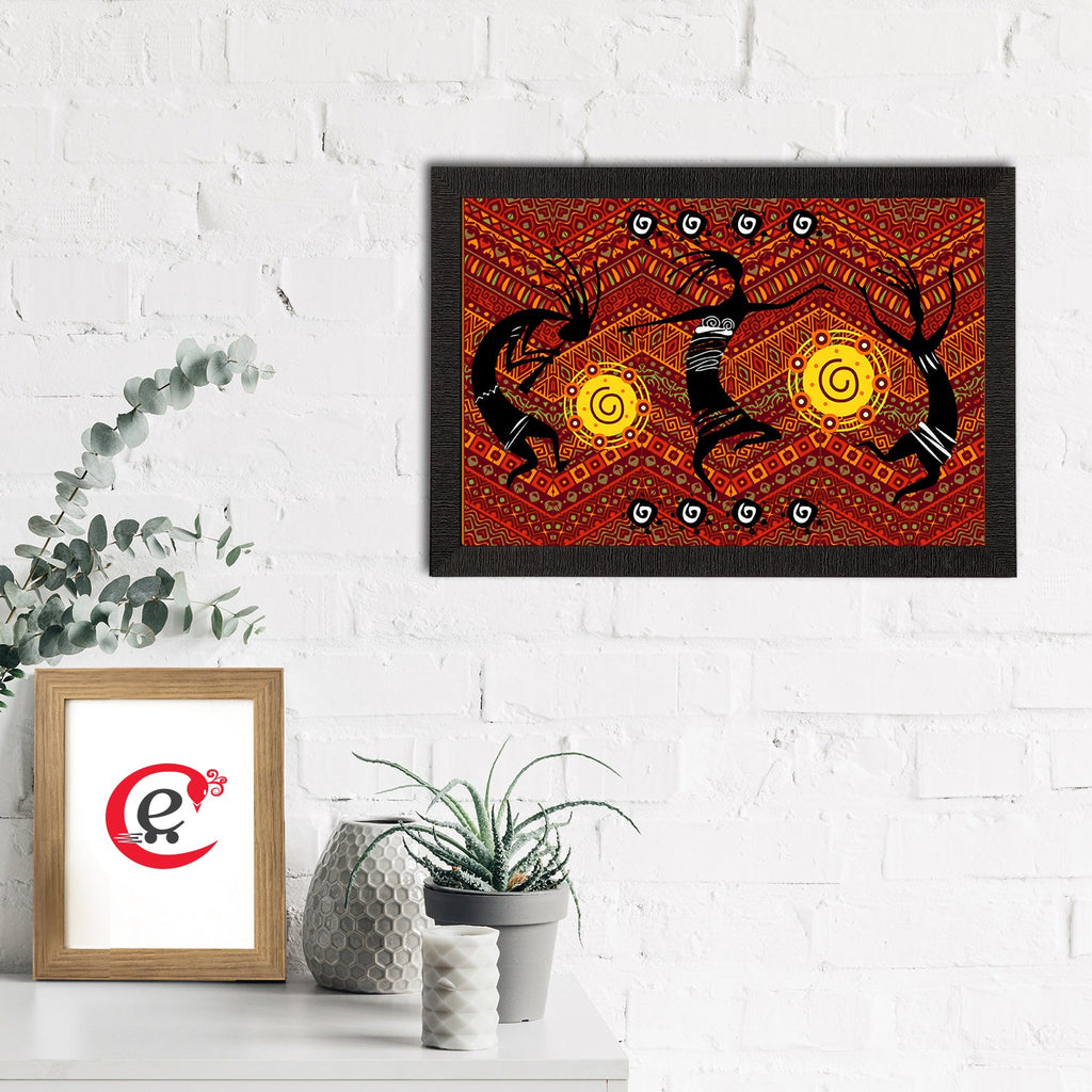 Tribal Theme Satin Matt Texture UV Art Painting Kafalo