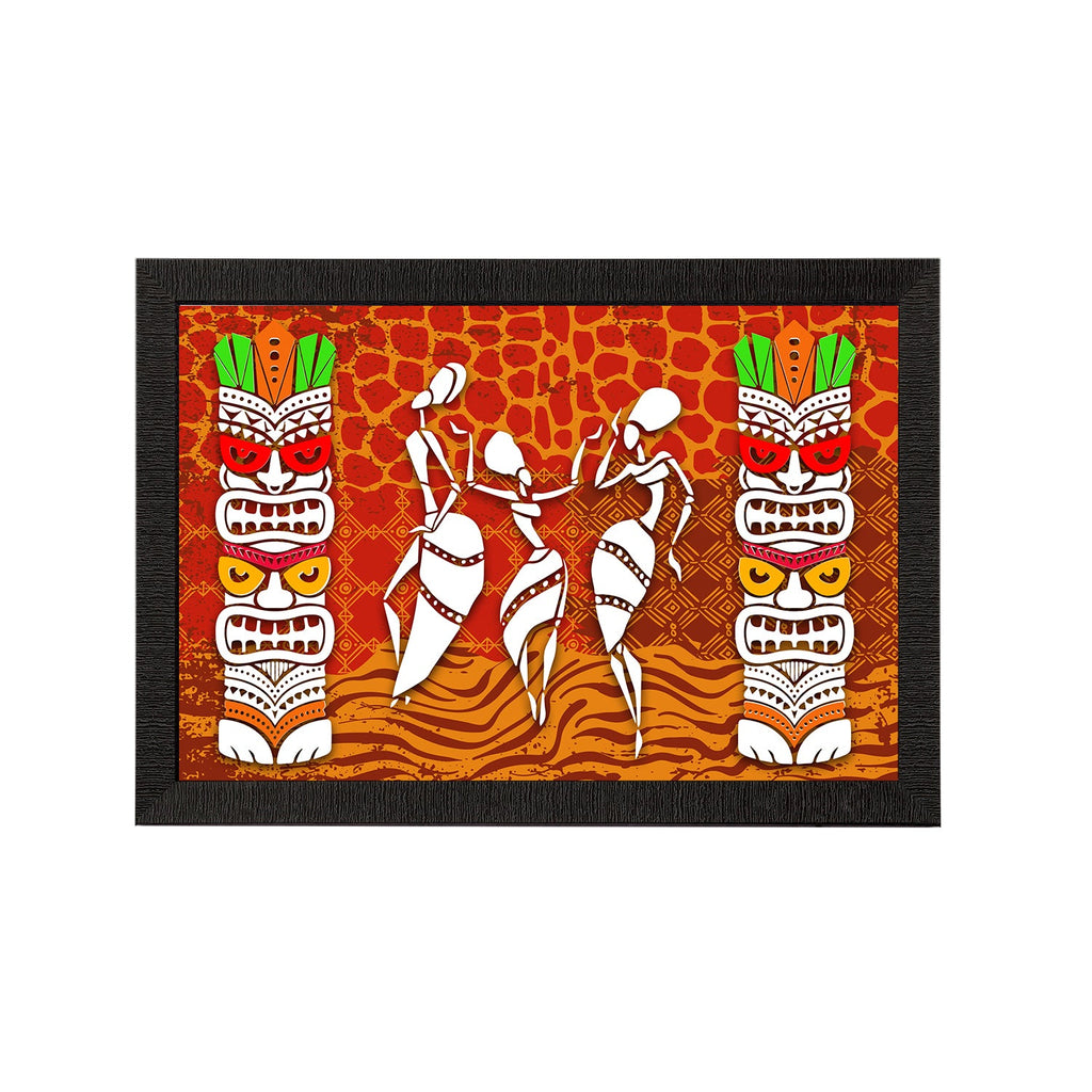 Tribal Theme Satin Matt Texture UV Art Painting Kafalo