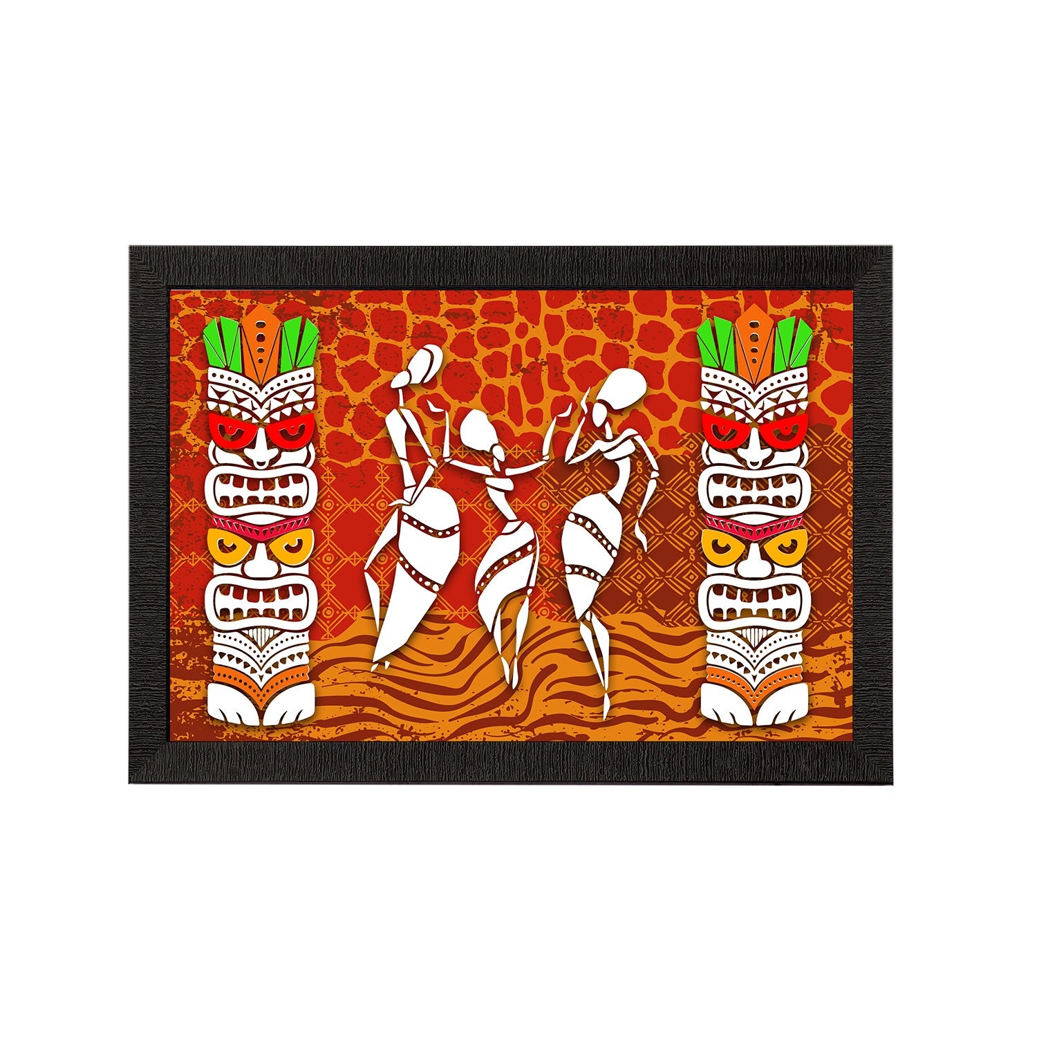 Tribal Theme Satin Matt Texture UV Art Painting Kafalo