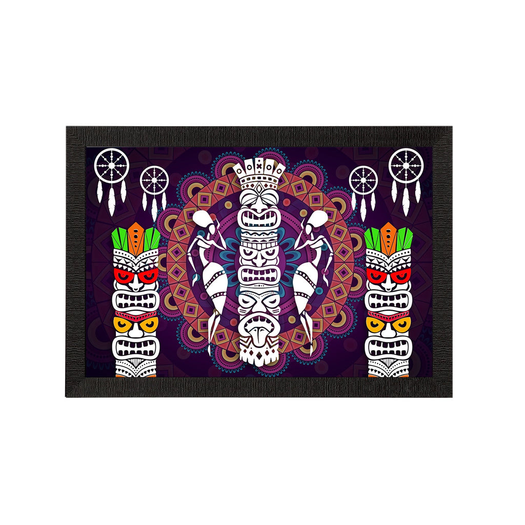 Tribal Theme Satin Matt Texture UV Art Painting Kafalo