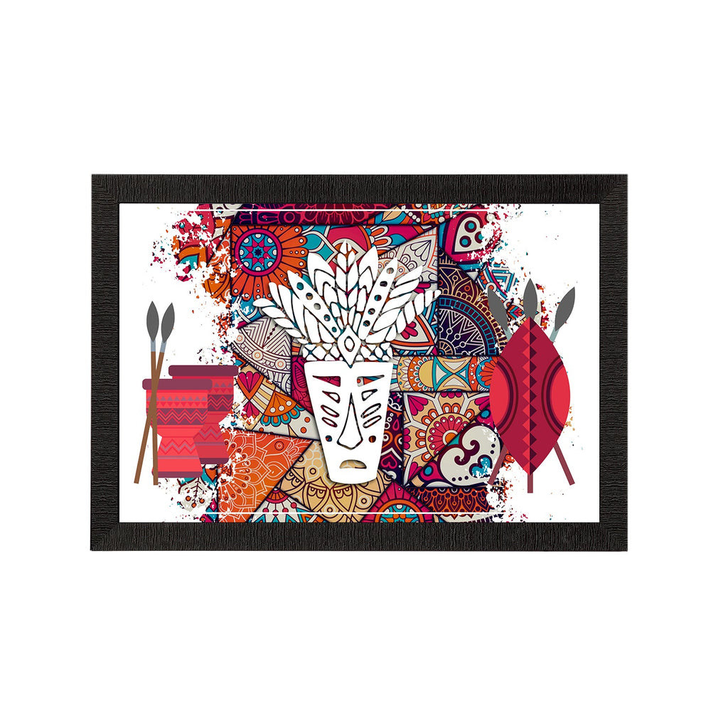 Tribal Theme Satin Matt Texture UV Art Painting Kafalo