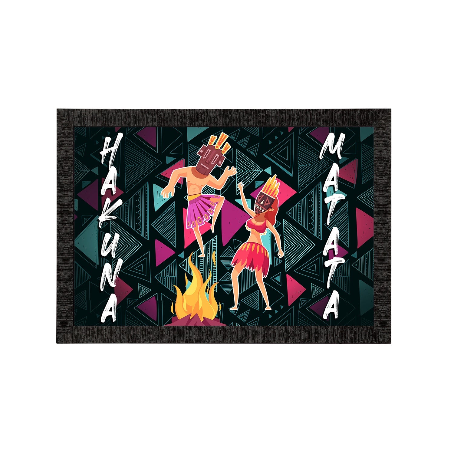 Tribal Theme Satin Matt Texture UV Art Painting Kafalo