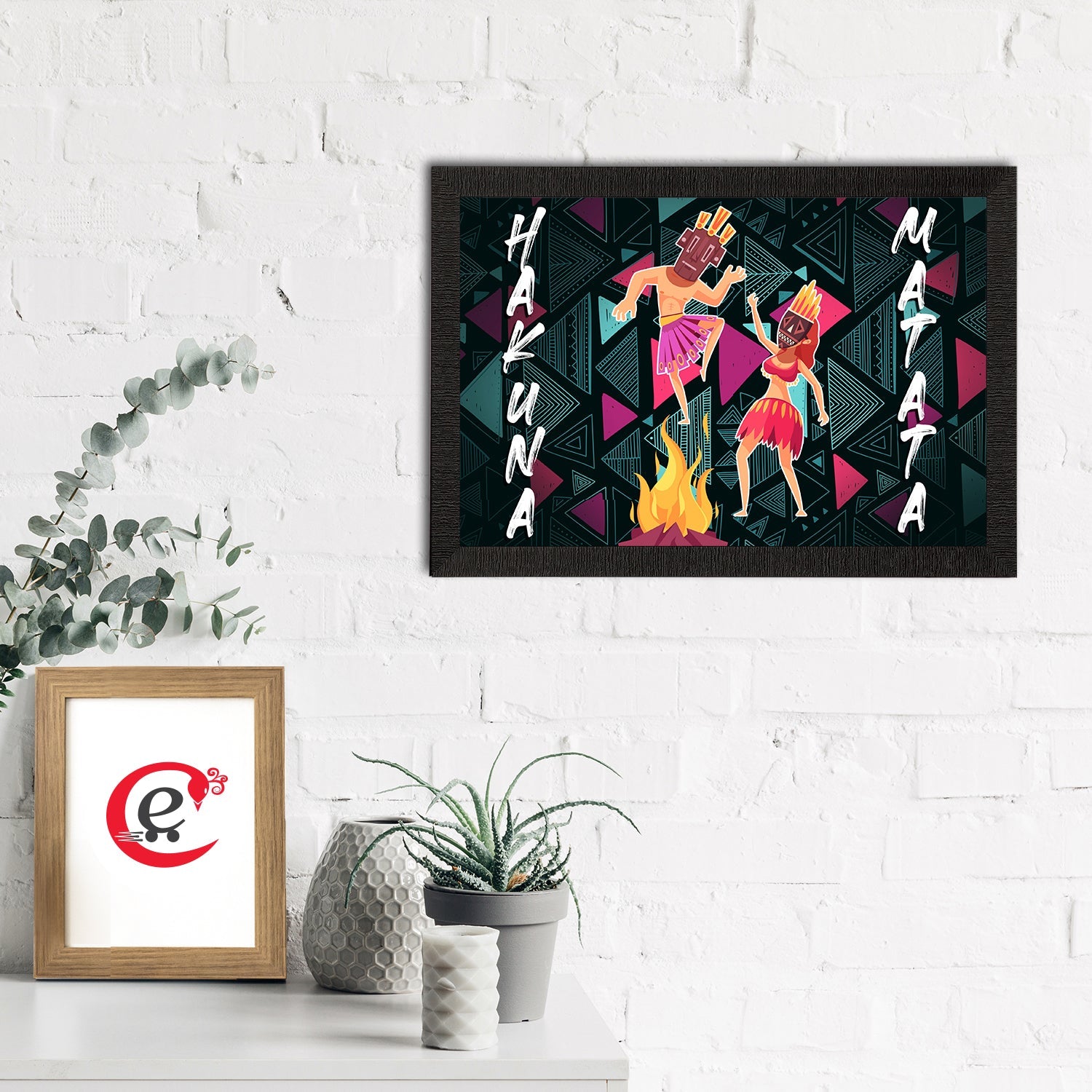 Tribal Theme Satin Matt Texture UV Art Painting Kafalo