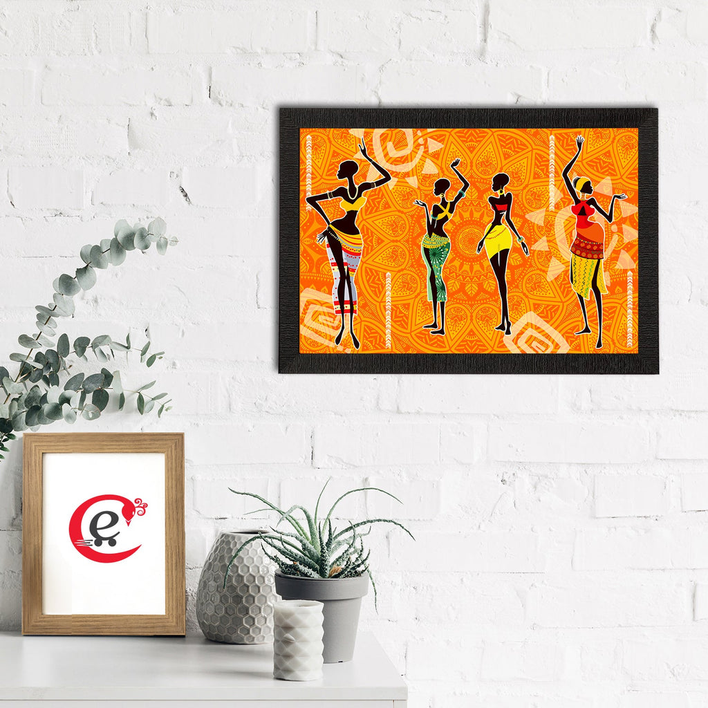 Tribal Theme Satin Matt Texture UV Art Painting Kafalo