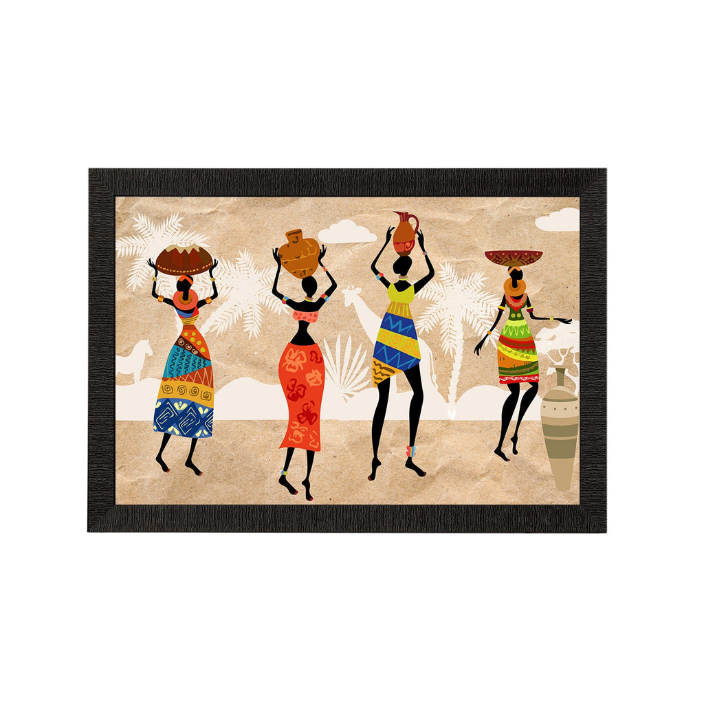 Tribal Theme Satin Matt Texture UV Art Painting Kafalo