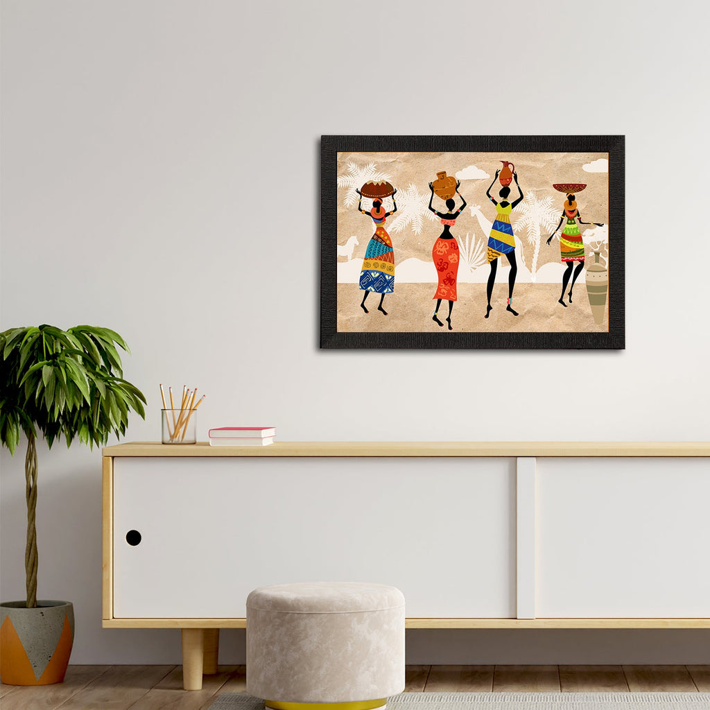 Tribal Theme Satin Matt Texture UV Art Painting Kafalo