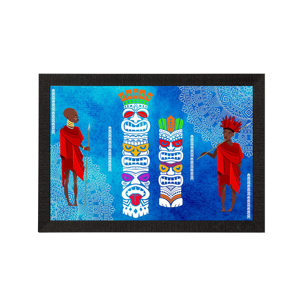 Tribal Theme Satin Matt Texture UV Art Painting Kafalo