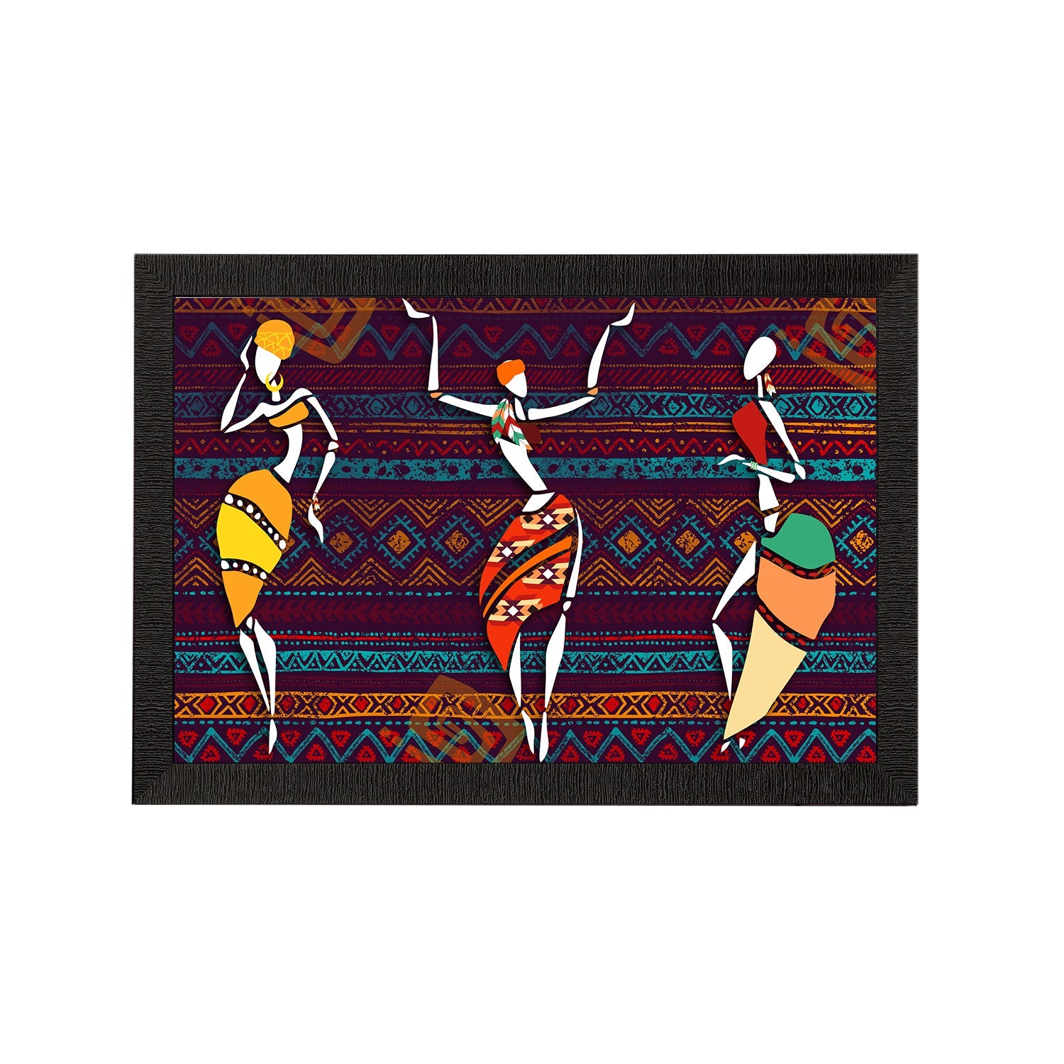 Tribal Theme Satin Matt Texture UV Art Painting Kafalo