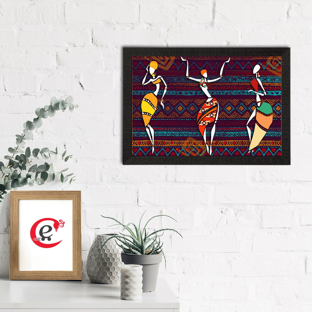 Tribal Theme Satin Matt Texture UV Art Painting Kafalo