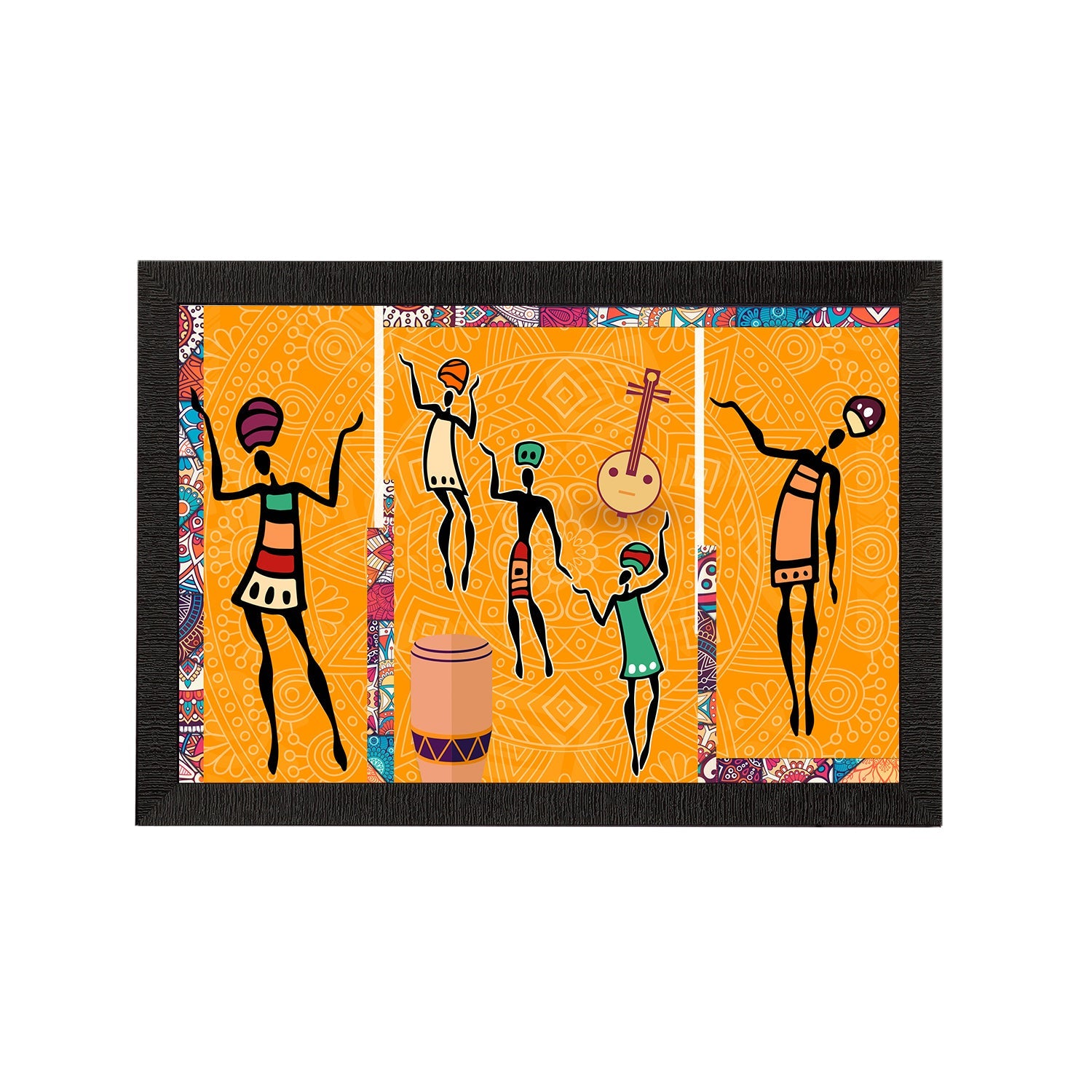 Tribal Theme Satin Matt Texture UV Art Painting Kafalo
