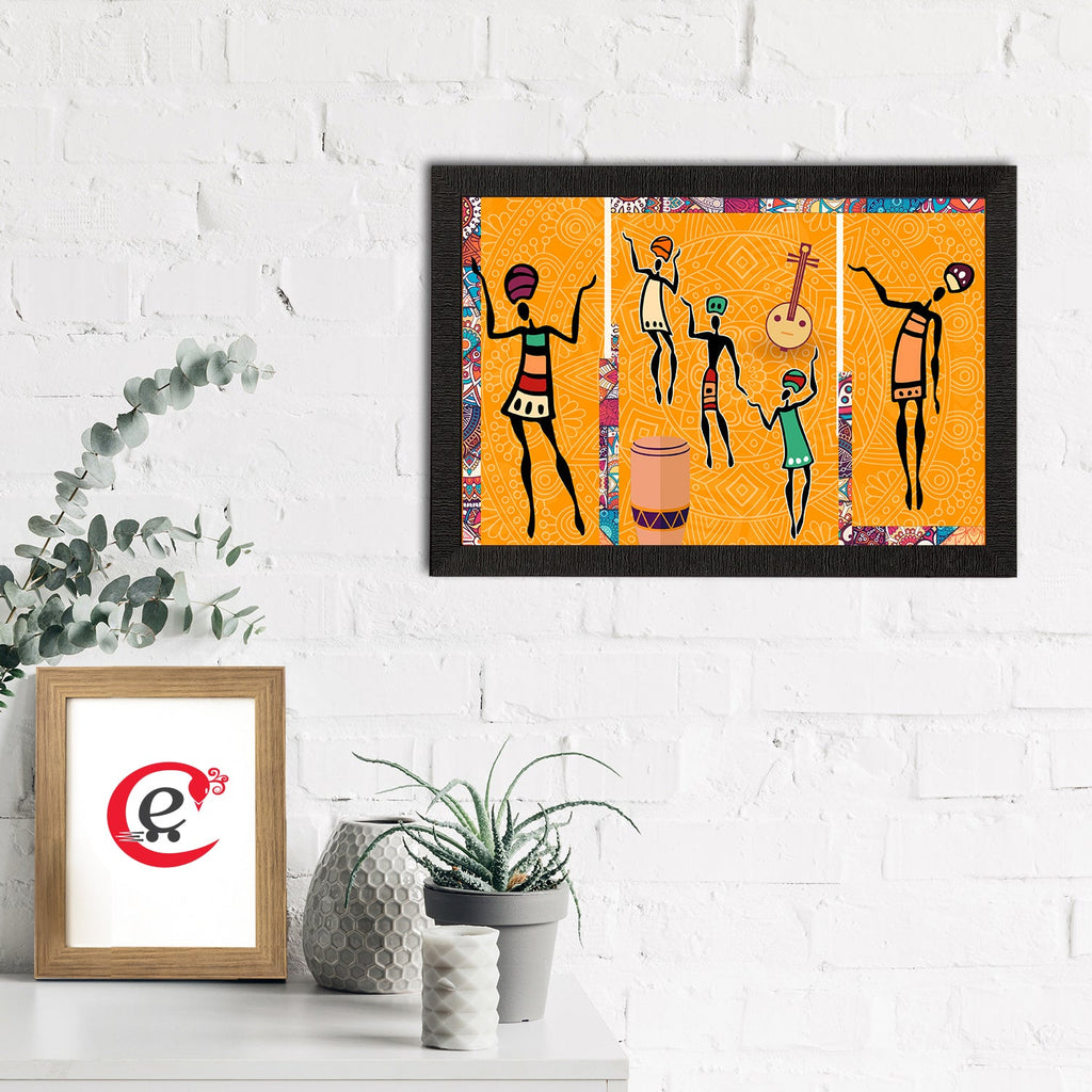 Tribal Theme Satin Matt Texture UV Art Painting Kafalo