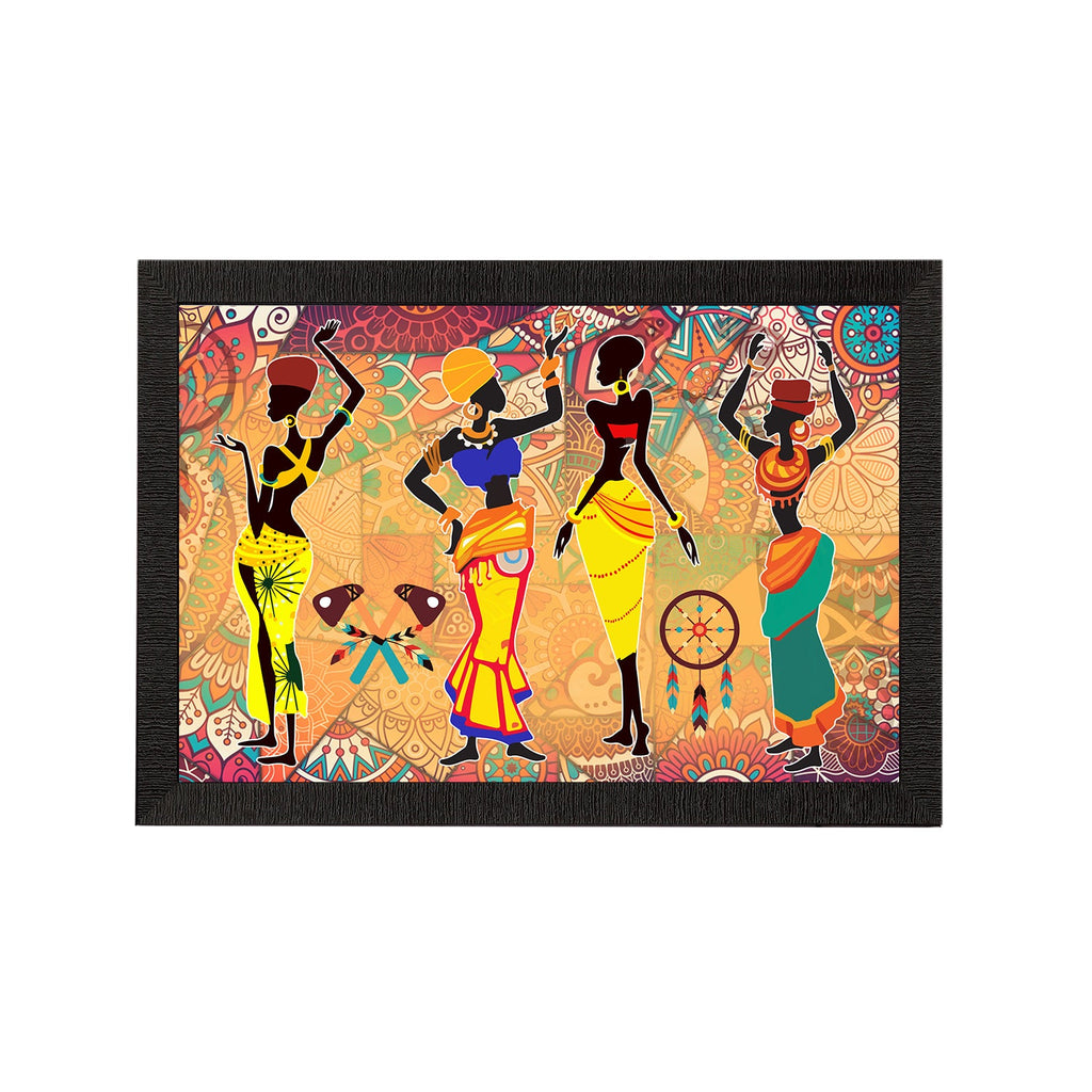 Tribal Theme Satin Matt Texture UV Art Painting Kafalo