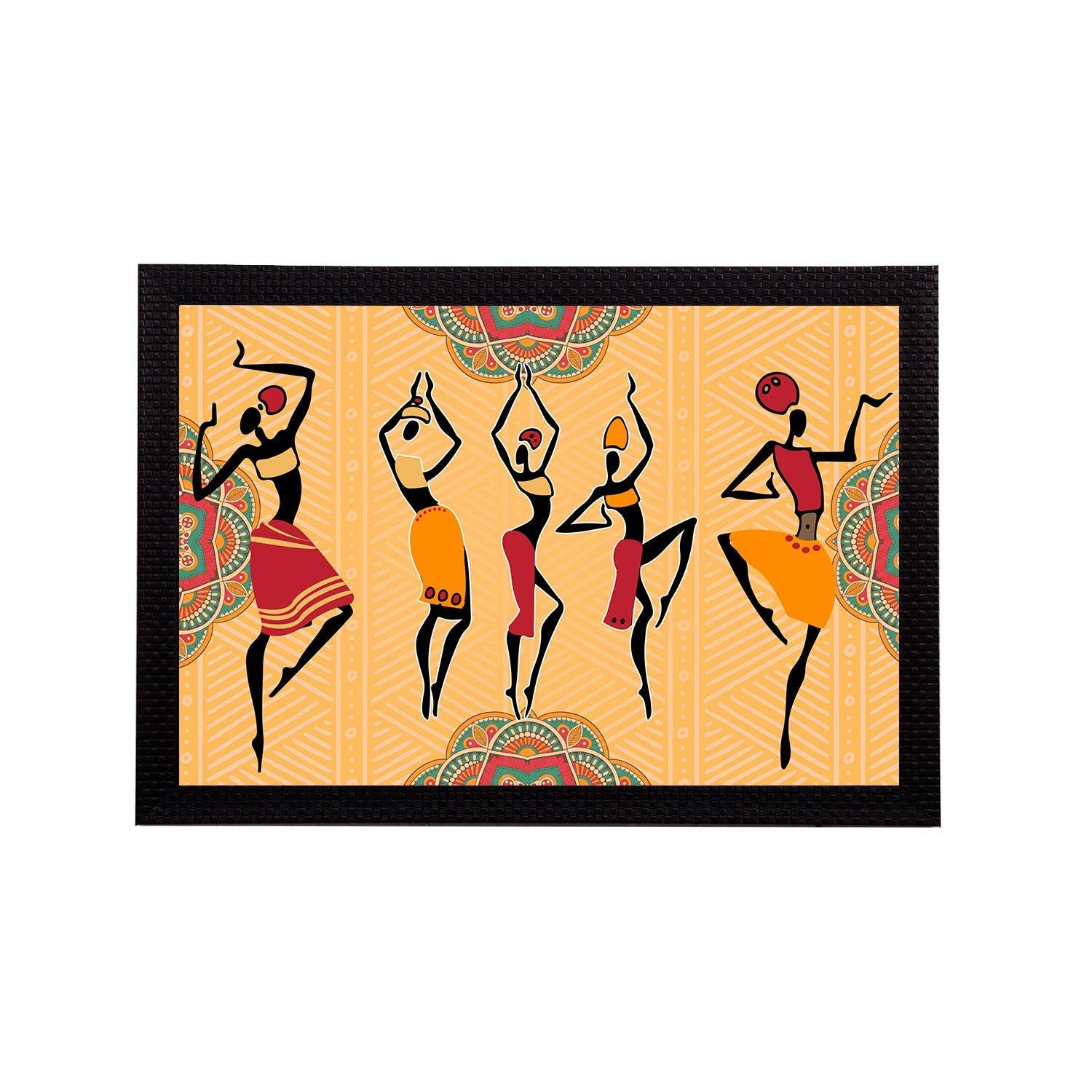 Tribal Theme Satin Matt Texture UV Art Painting Kafalo