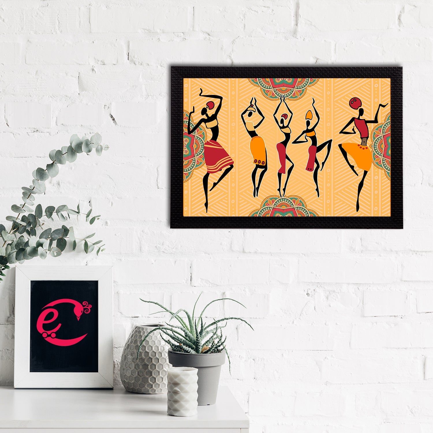 Tribal Theme Satin Matt Texture UV Art Painting Kafalo