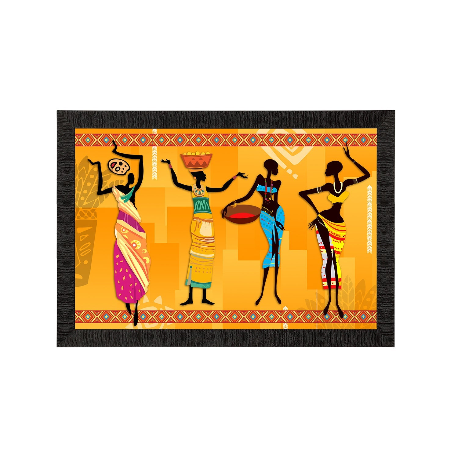 Tribal Theme Satin Matt Texture UV Art Painting Kafalo