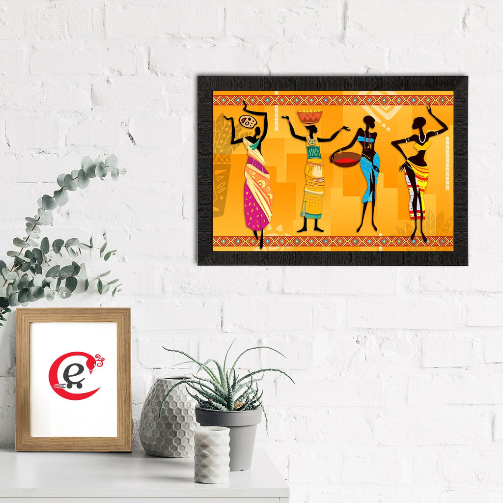 Tribal Theme Satin Matt Texture UV Art Painting Kafalo