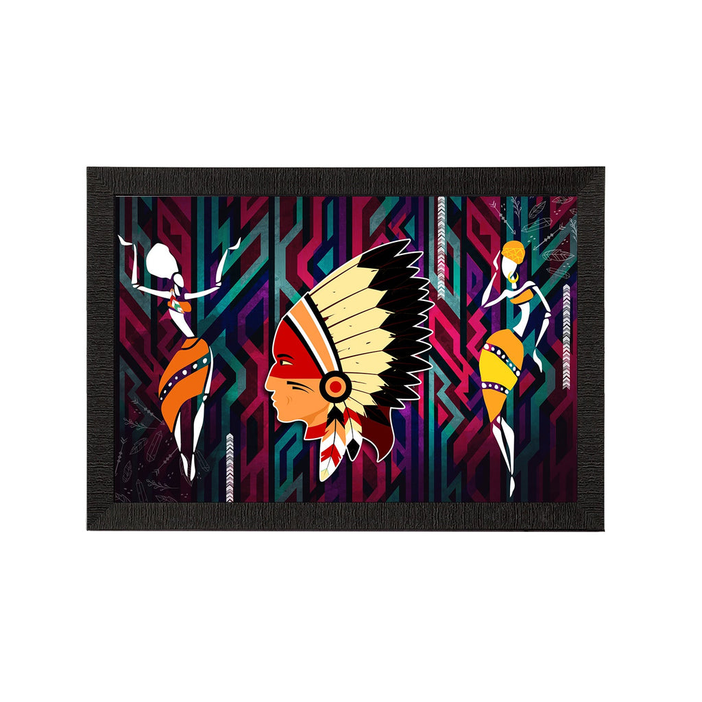 Tribal Theme Satin Matt Texture UV Art Painting Kafalo