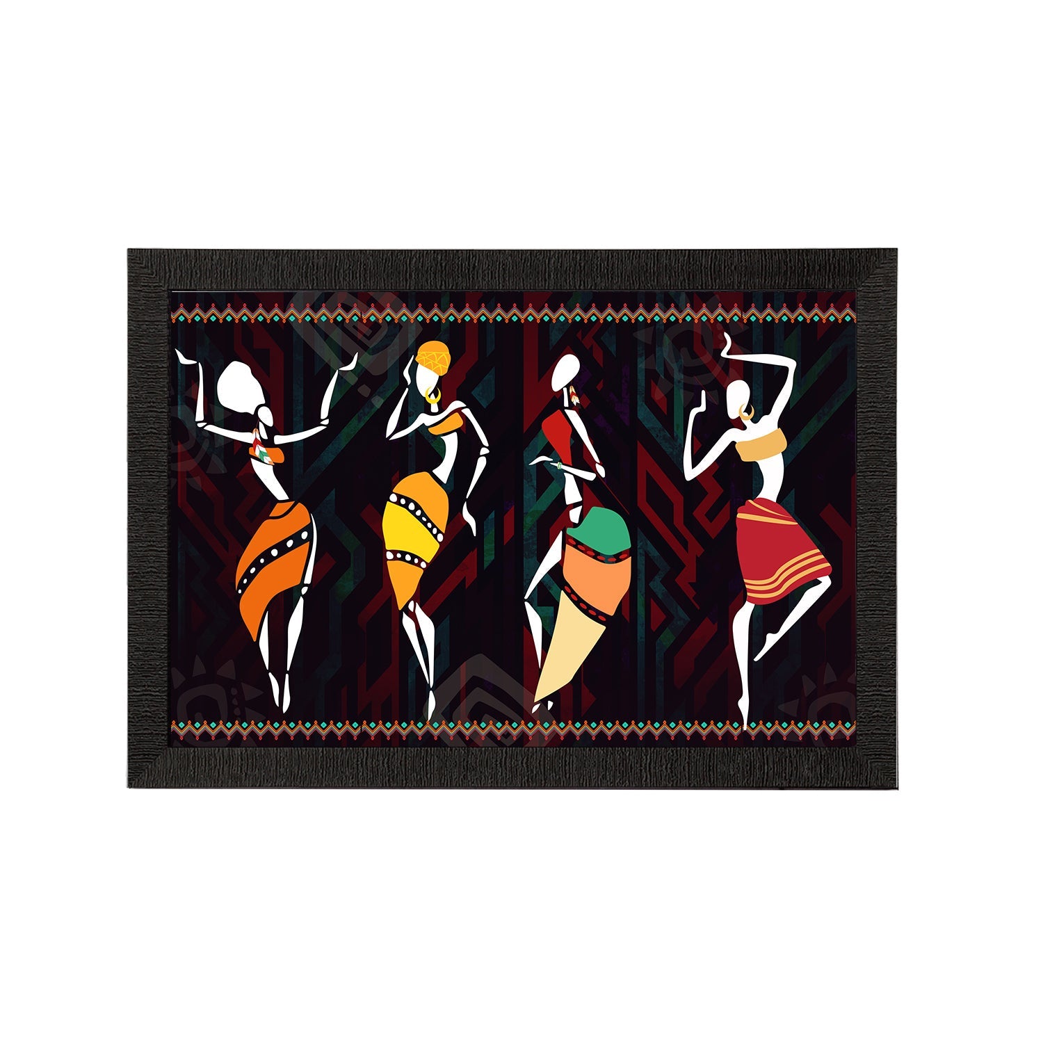 Tribal Theme Satin Matt Texture UV Art Painting Kafalo