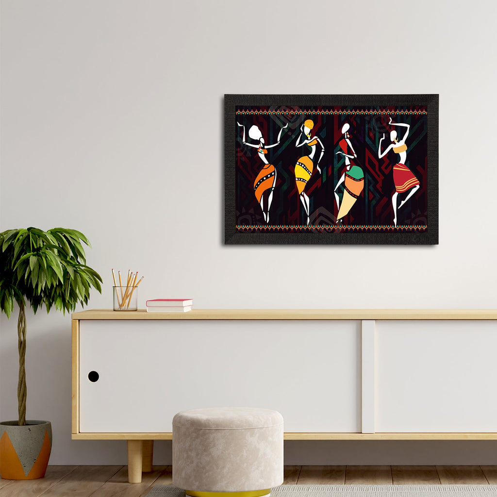 Tribal Theme Satin Matt Texture UV Art Painting Kafalo