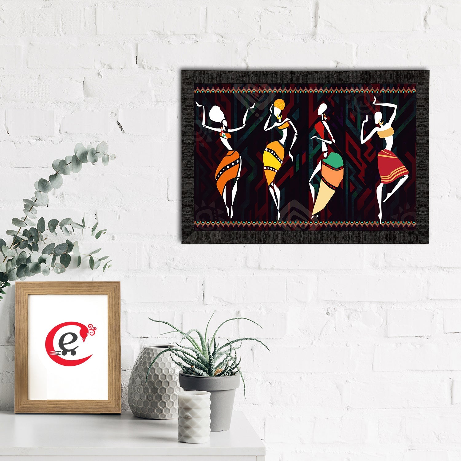 Tribal Theme Satin Matt Texture UV Art Painting Kafalo