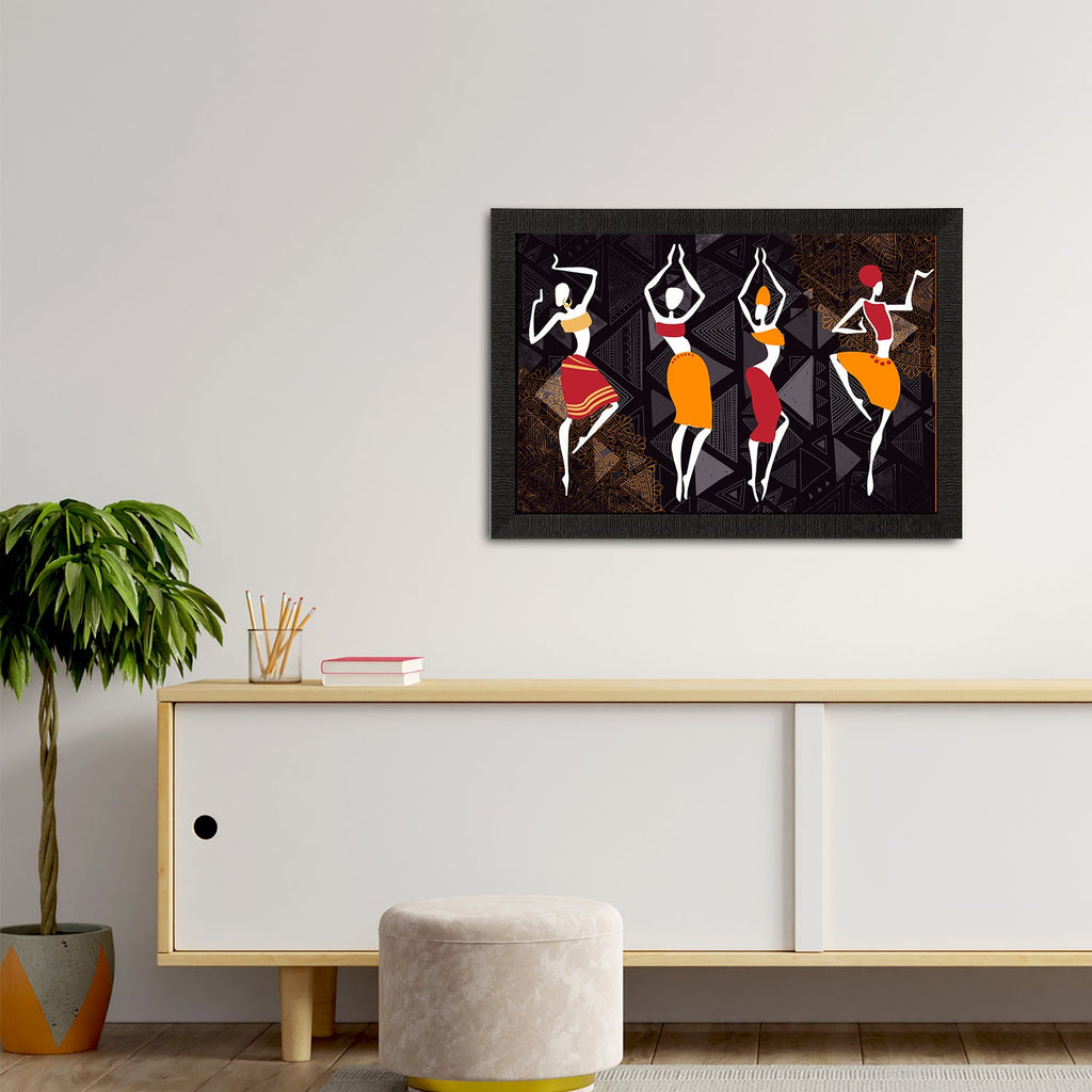 Tribal Theme Satin Matt Texture UV Art Painting Kafalo