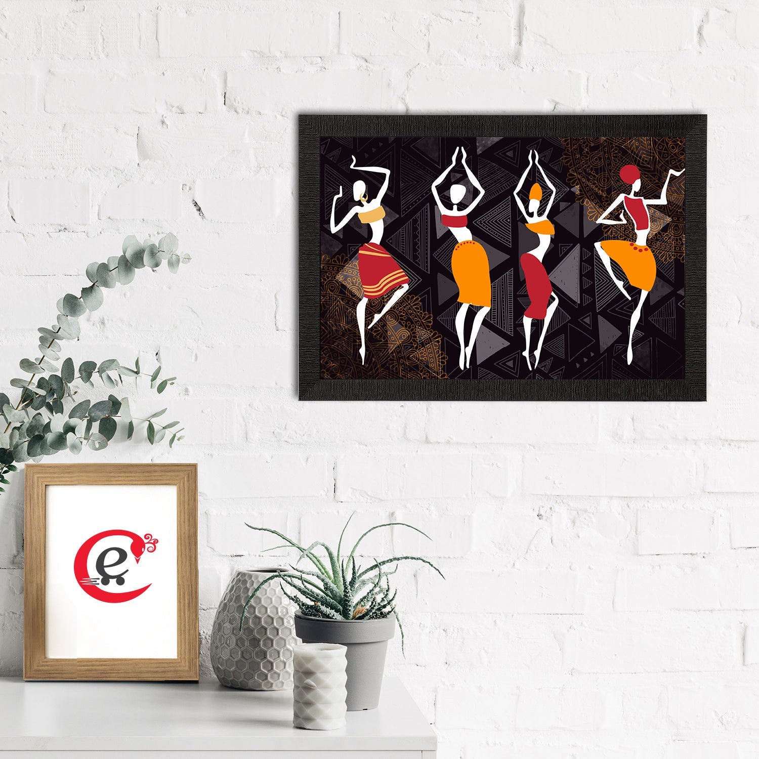 Tribal Theme Satin Matt Texture UV Art Painting Kafalo
