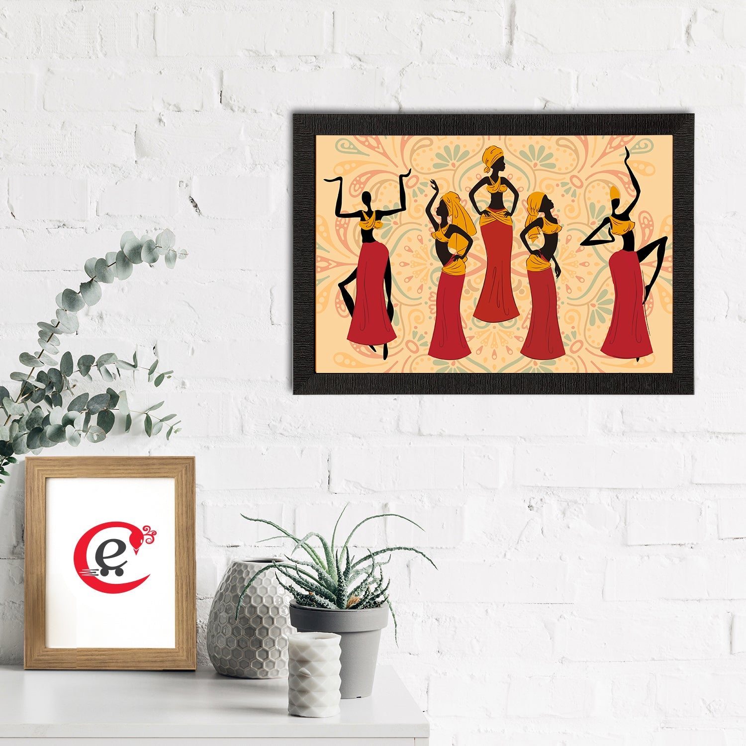 Tribal Theme Satin Matt Texture UV Art Painting Kafalo