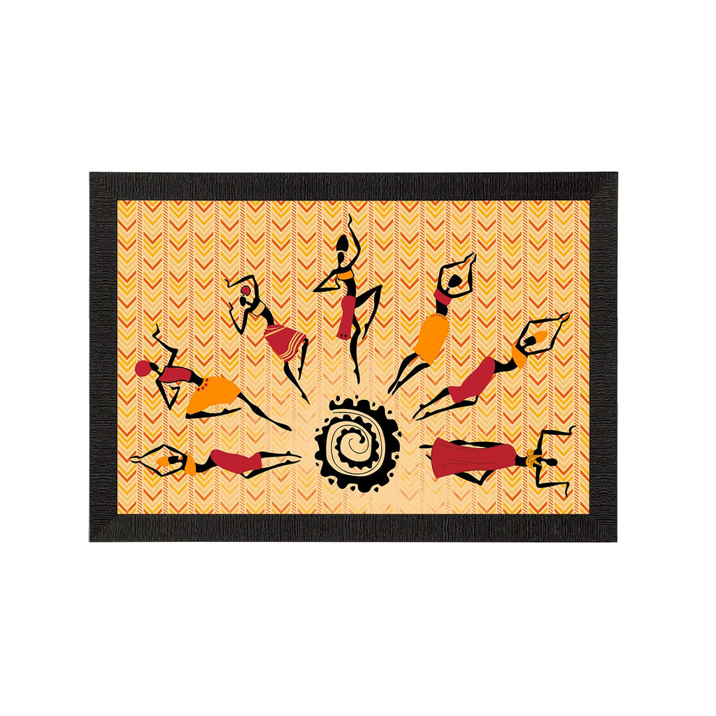 Tribal Theme Satin Matt Texture UV Art Painting Kafalo
