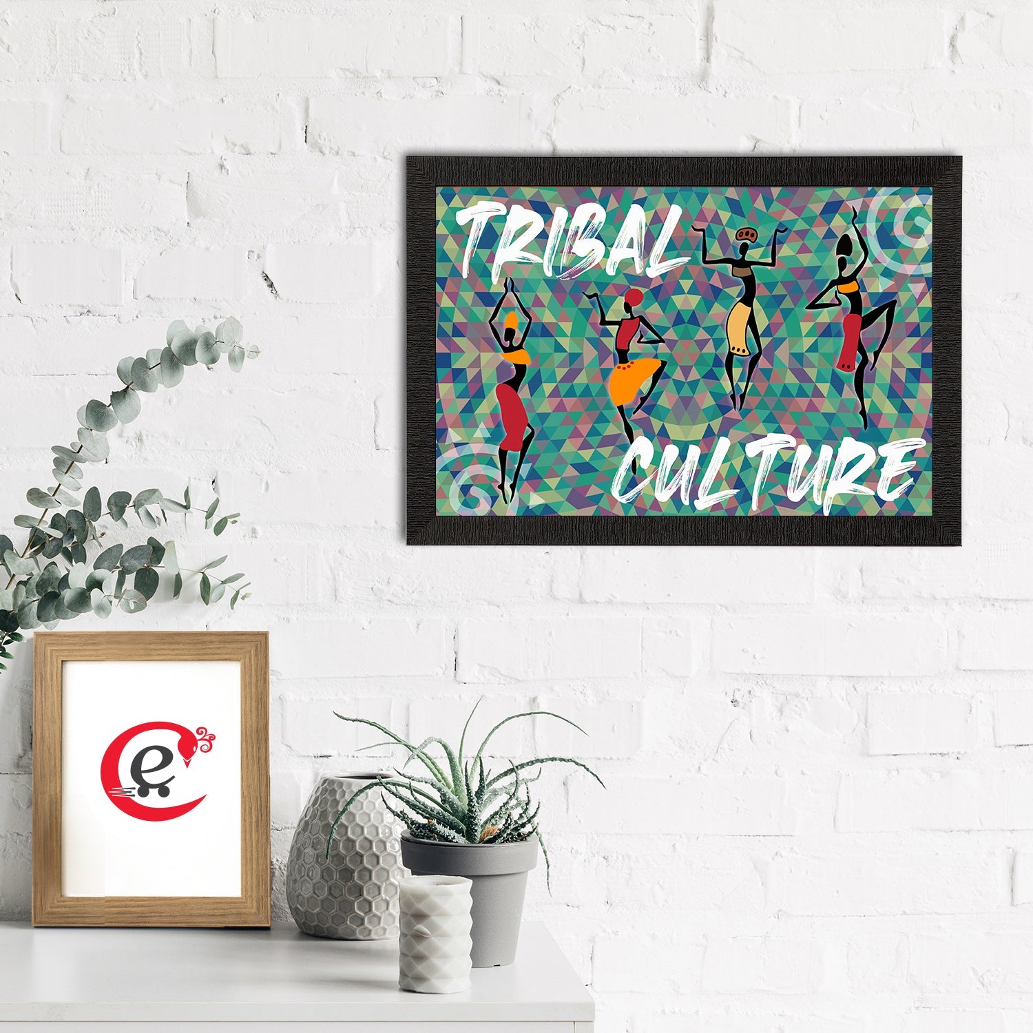 Tribal Theme Satin Matt Texture UV Art Painting Kafalo
