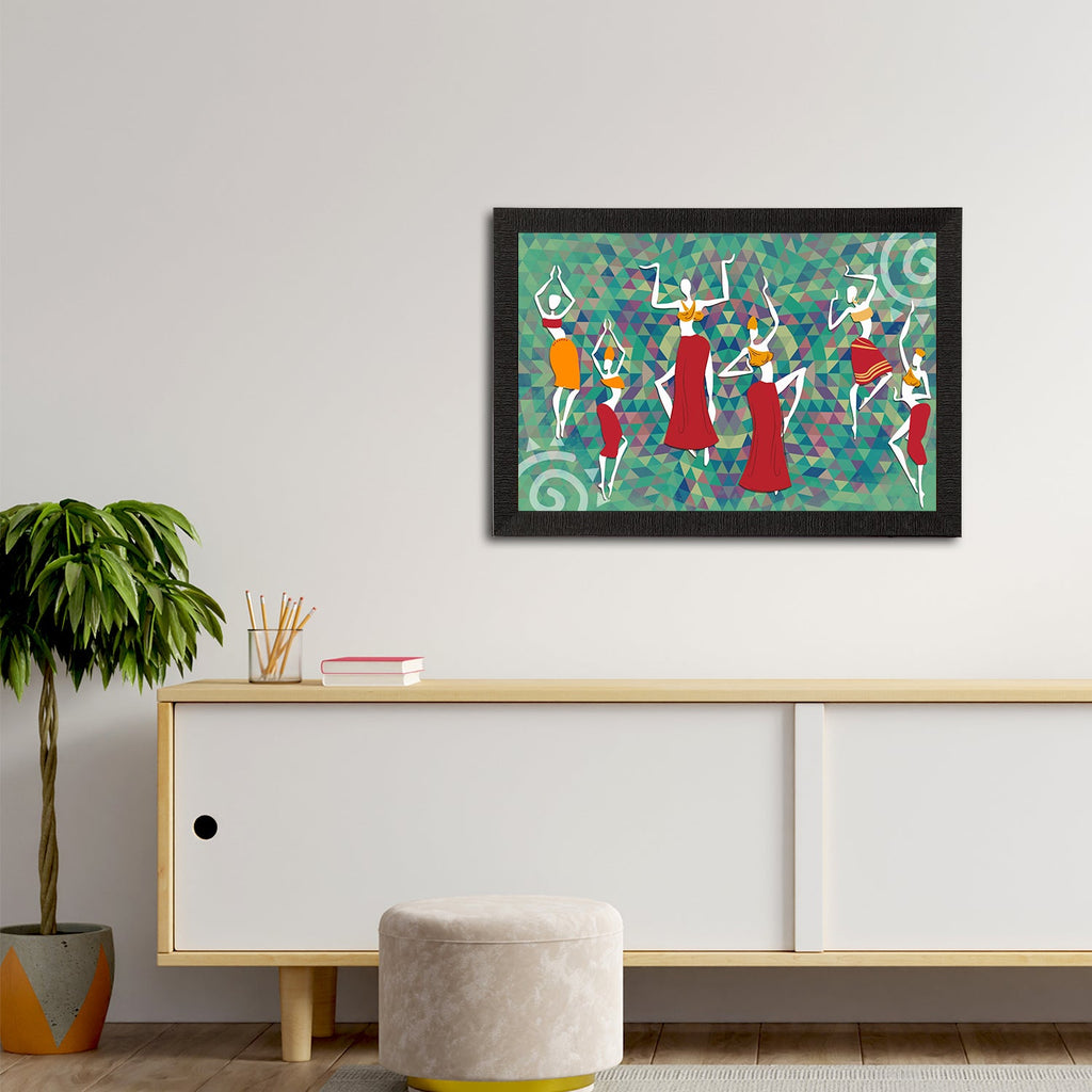 Tribal Theme Satin Matt Texture UV Art Painting Kafalo