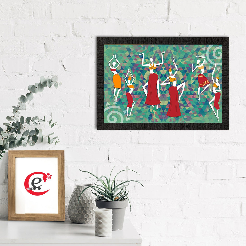 Tribal Theme Satin Matt Texture UV Art Painting Kafalo