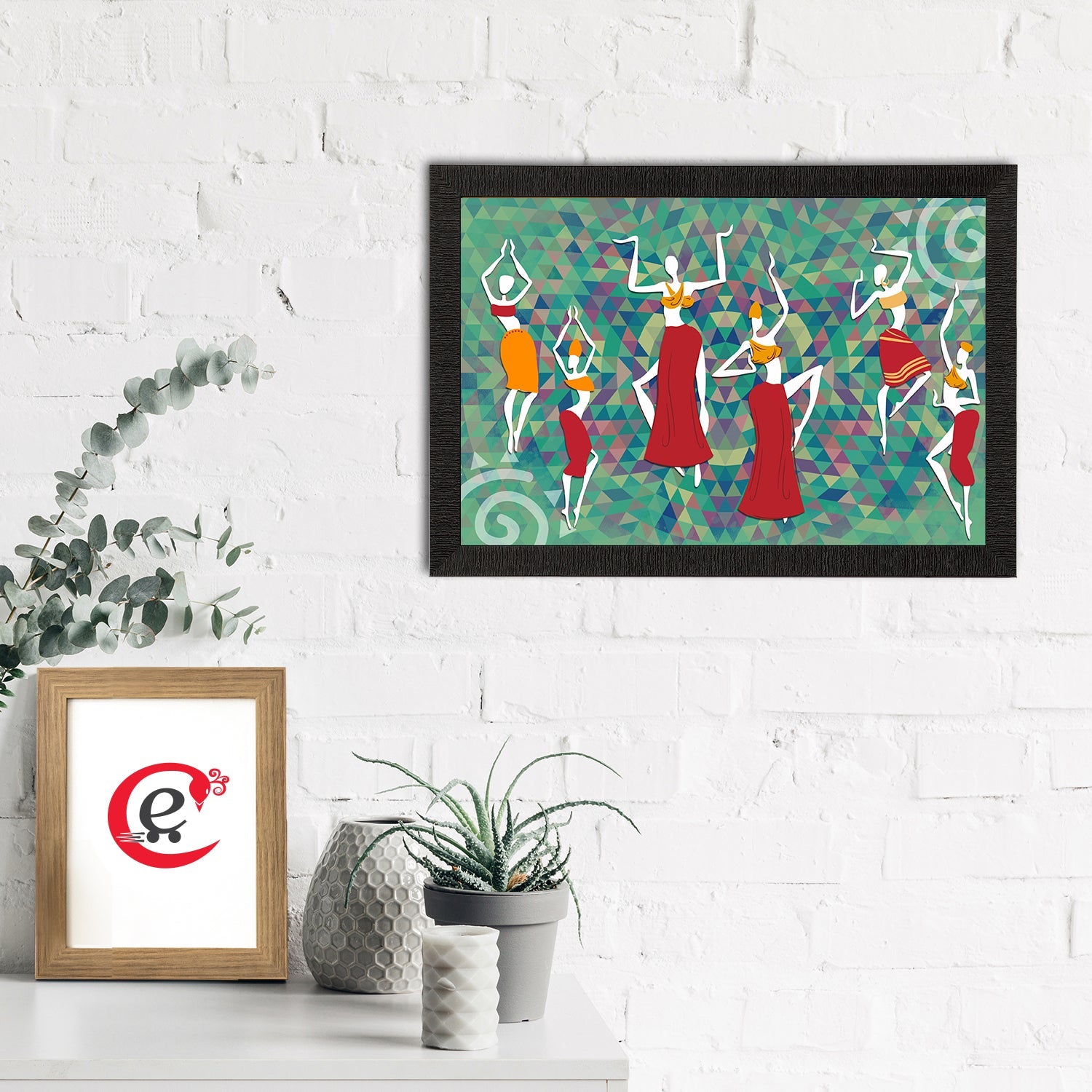 Tribal Theme Satin Matt Texture UV Art Painting Kafalo