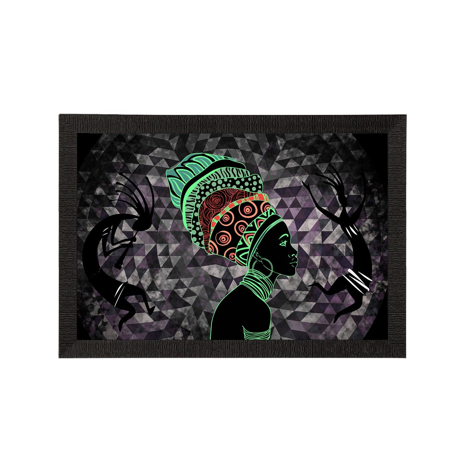 Tribal Theme Satin Matt Texture UV Art Painting Kafalo