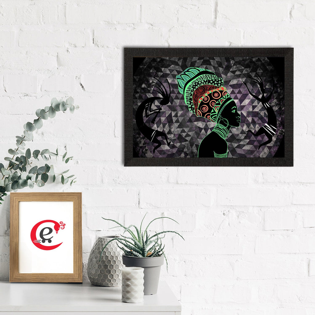 Tribal Theme Satin Matt Texture UV Art Painting Kafalo