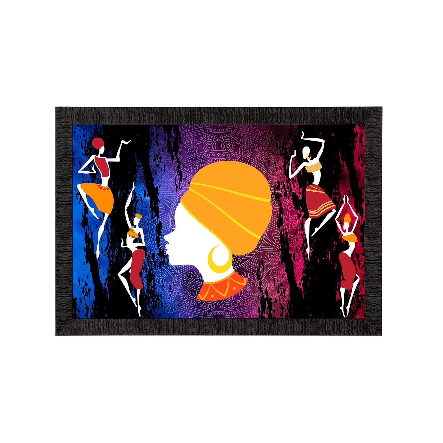 Tribal Theme Satin Matt Texture UV Art Painting Kafalo