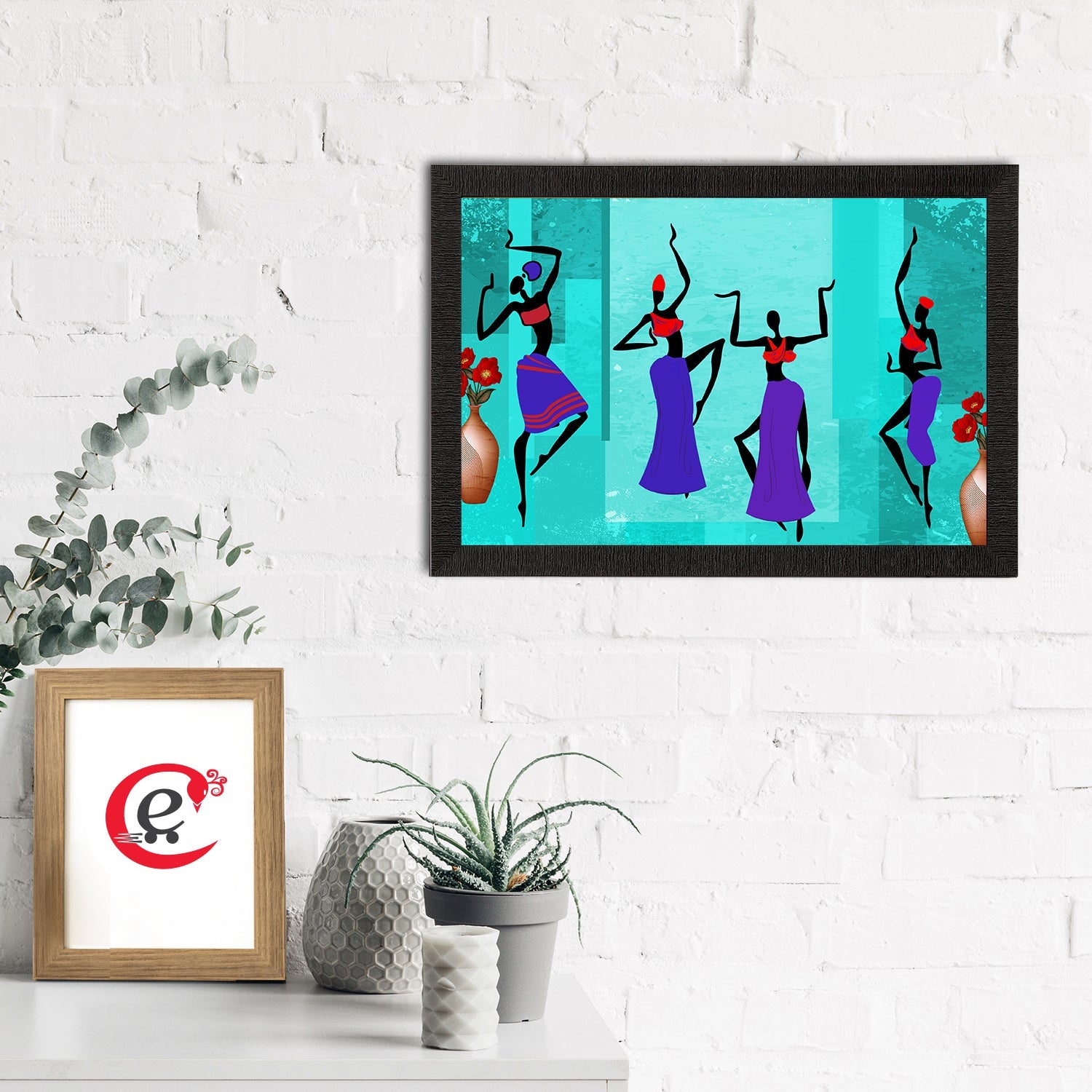 Tribal Theme Satin Matt Texture UV Art Painting Kafalo